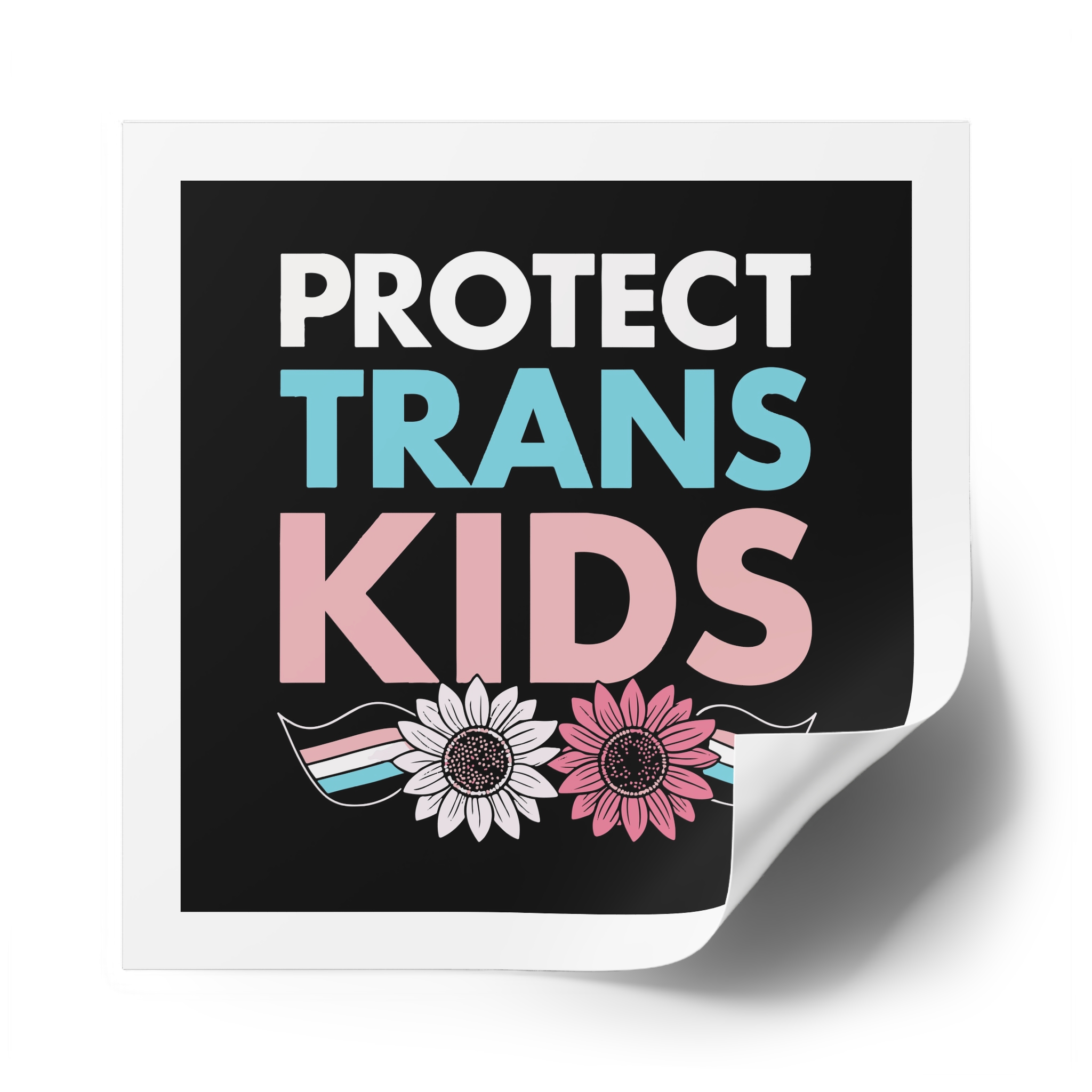 Protect Trans Kids(1) Laminate Stickers Square - Image 58