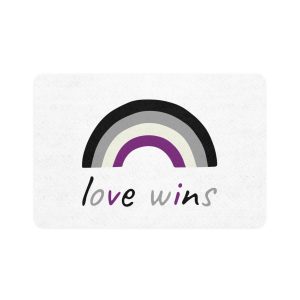 Colorful Rainbow Shape Asexual Pride Flag Happy Pride Day Lgbtqia Community Pride Month Vector Hand Drawn Doodle Posters Stickers Logo Cards Pet Food Mat 12x18