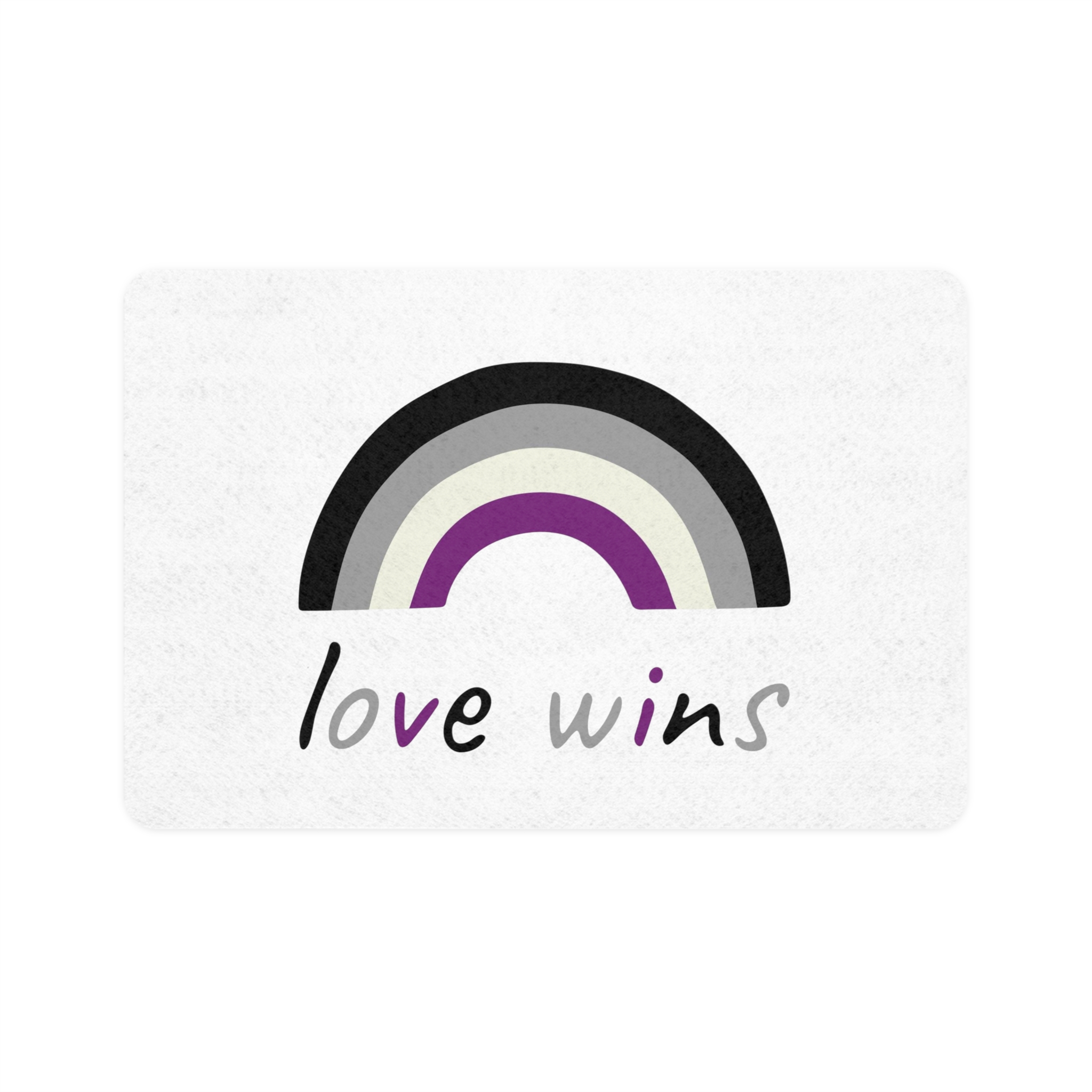 Colorful Rainbow Shape Asexual Pride Flag Happy Pride Day Lgbtqia Community Pride Month Vector Hand Drawn Doodle Posters Stickers Logo Cards Pet Food Mat 12x18