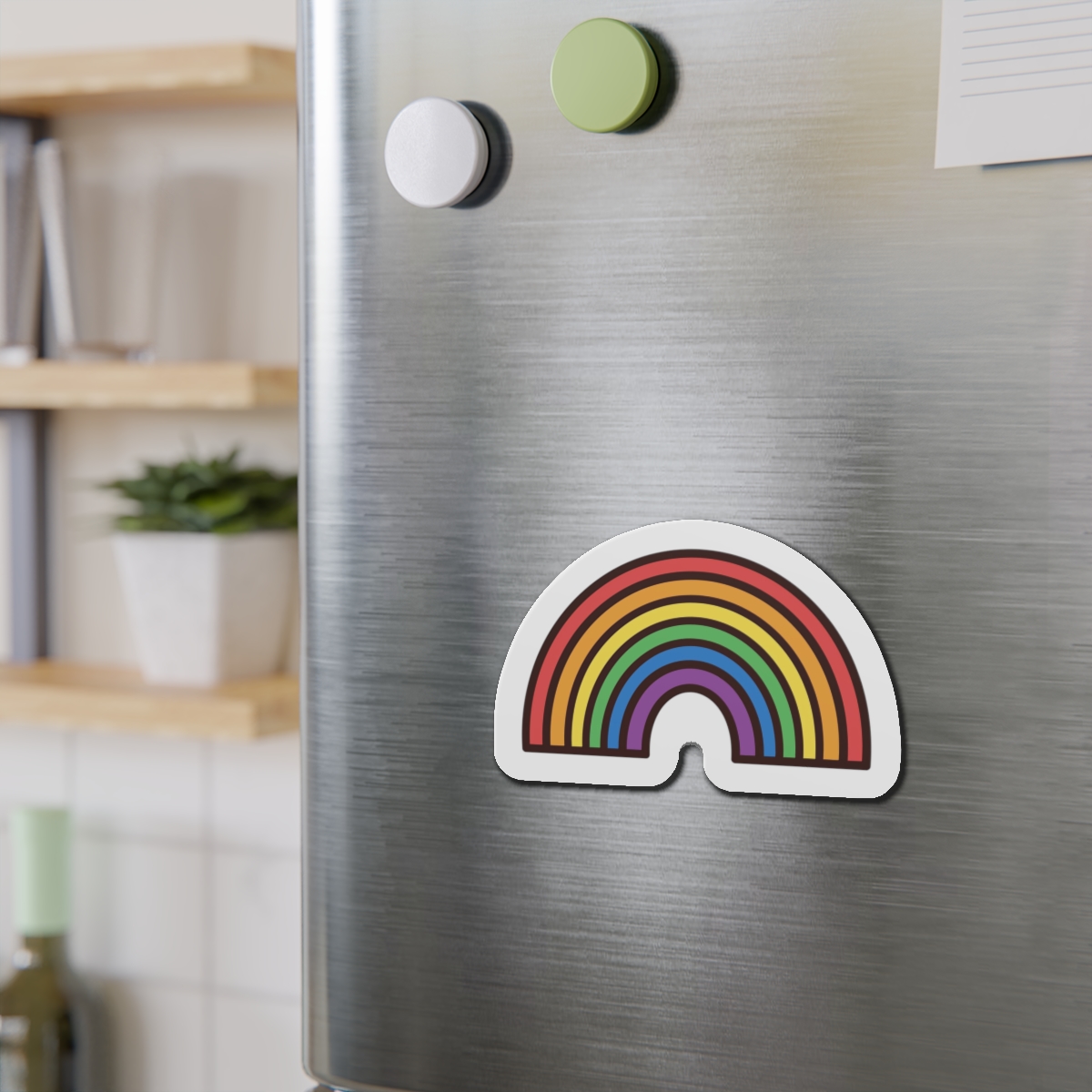 Rainbow Icon Colorful Arch Symbolizing Hope Pride Die Cut Magnets - Image 15