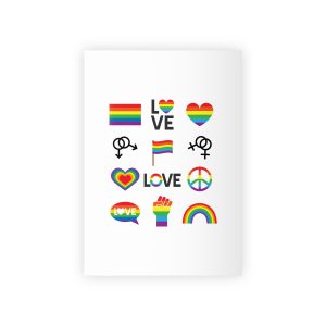 Vector Set Lgbt Homosexual Rainbow Flag Gift Wrapping Paper Rolls 1pc