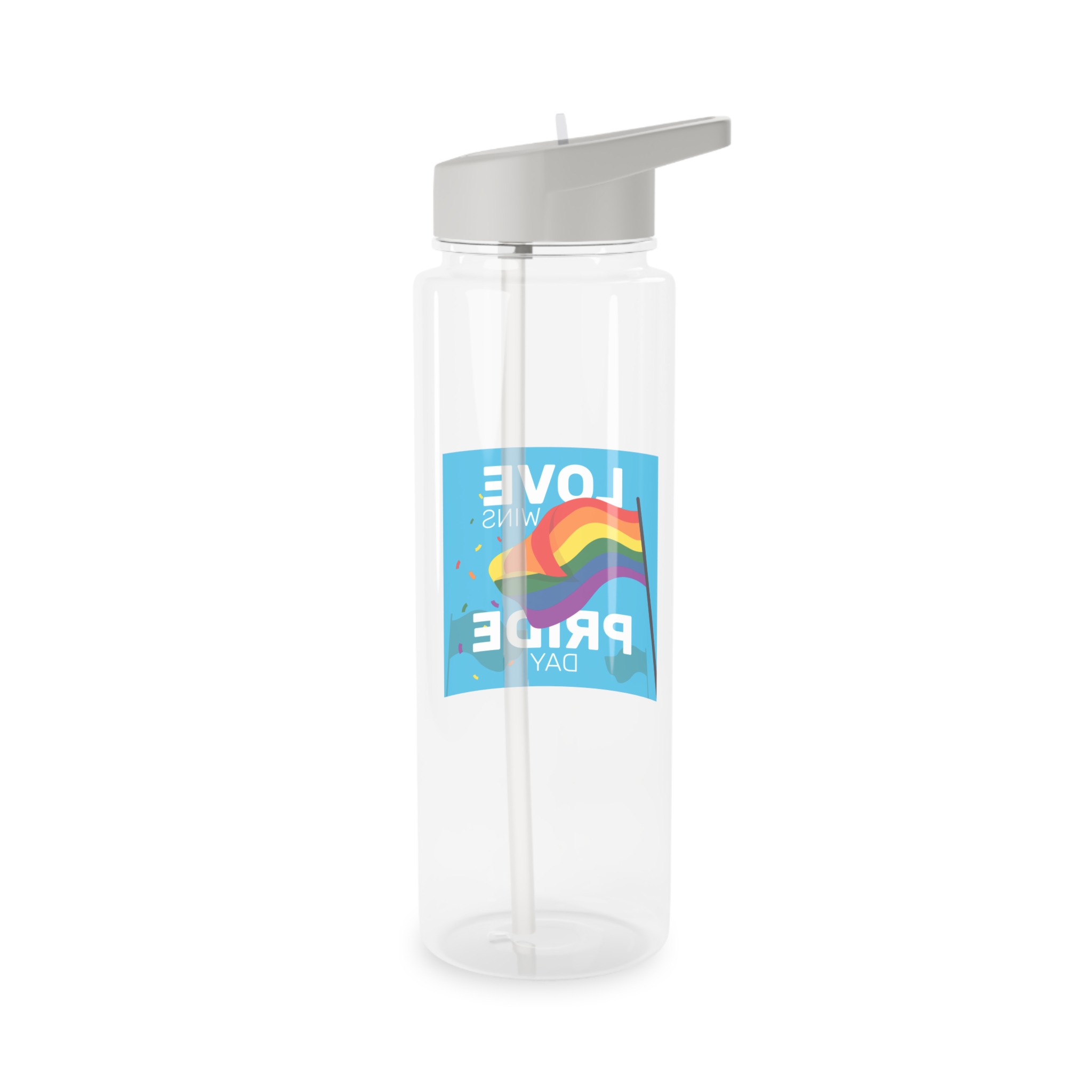 Pride Day Event With Rainbow Flag Tritan Water Bottle - Image 6