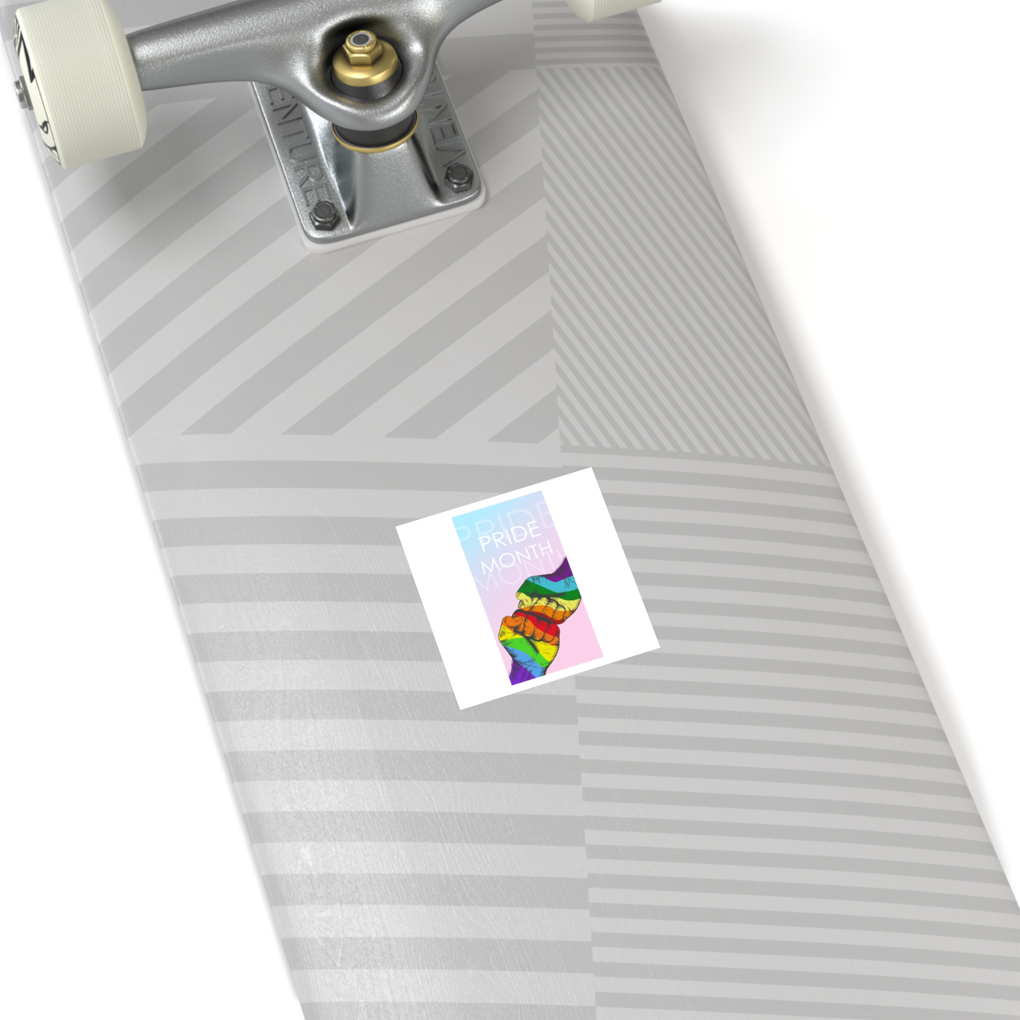 Rainbow Colored Hand Fist Fist Gesture Gay Pride Month Background Lgbt Concept Laminate Stickers Square - Image 16
