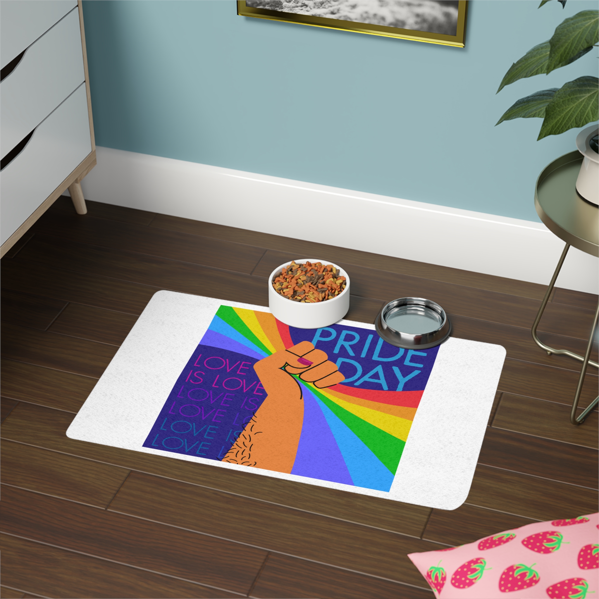 Pride Day Concept(1) Pet Food Mat 12x18 - Image 4