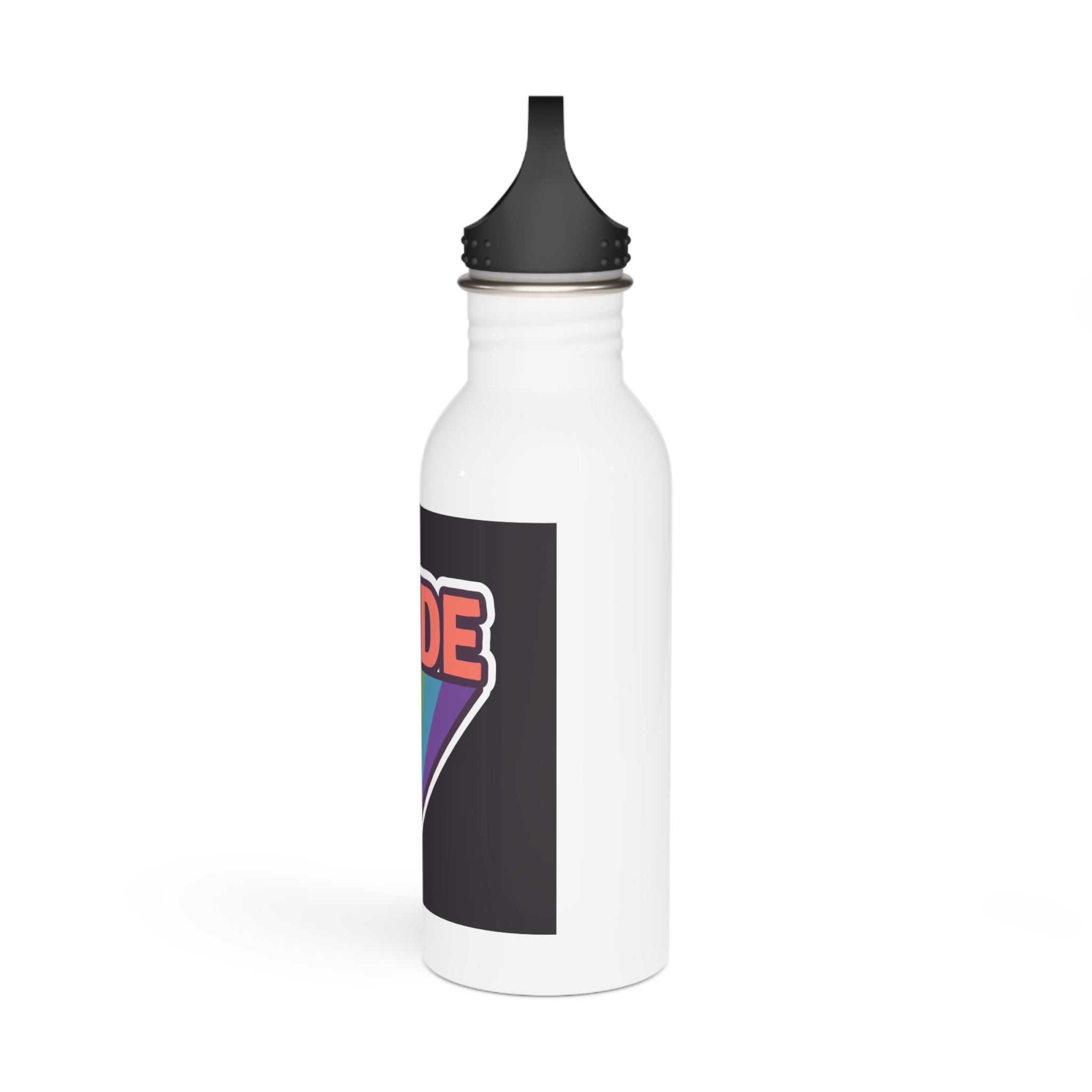 Pride With Rainbow Stainless Steel Water Bottle - Image 4