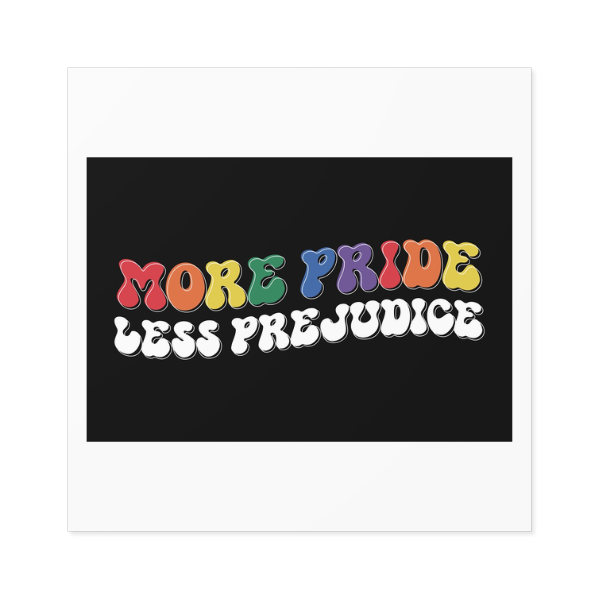 Pride Lgbtq Gay Typography Vector Tshirt Design(11) Laminate Stickers Square