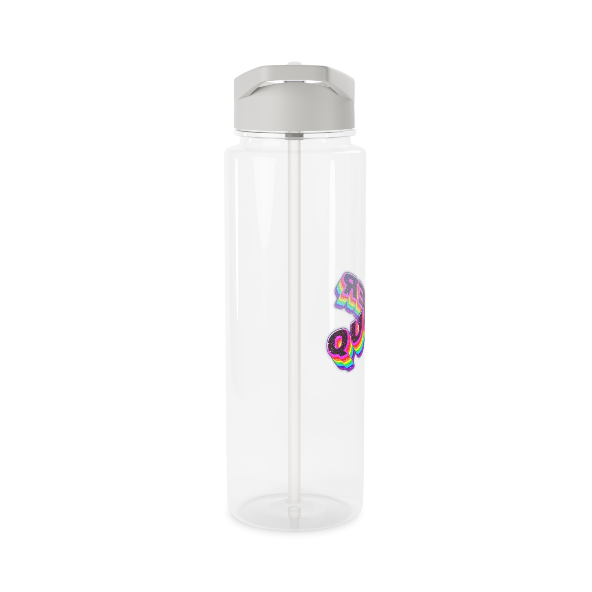 Queer Png Word Rainbow Typography Tritan Water Bottle - Image 8
