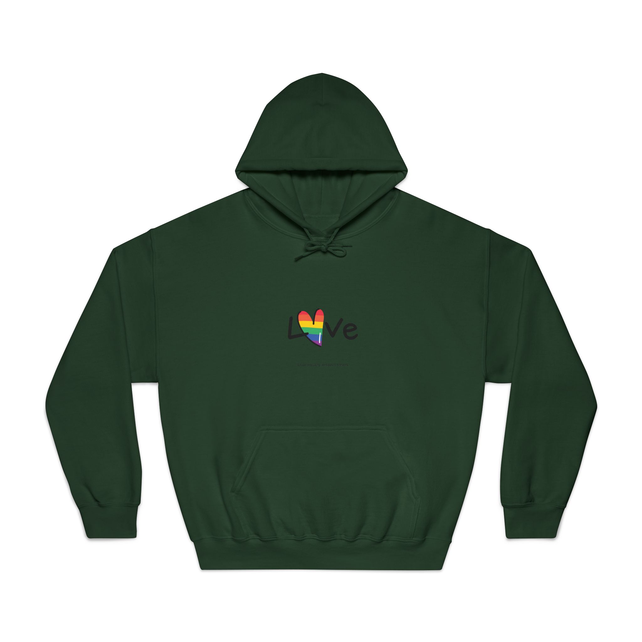 Love Letter Pride Rainbow Lettering Text Writing Pattern Freedom Love Heart Homo Colors Flag Parade(1) (1) Unisex Dryblend Hooded Sweatshirt - Image 21