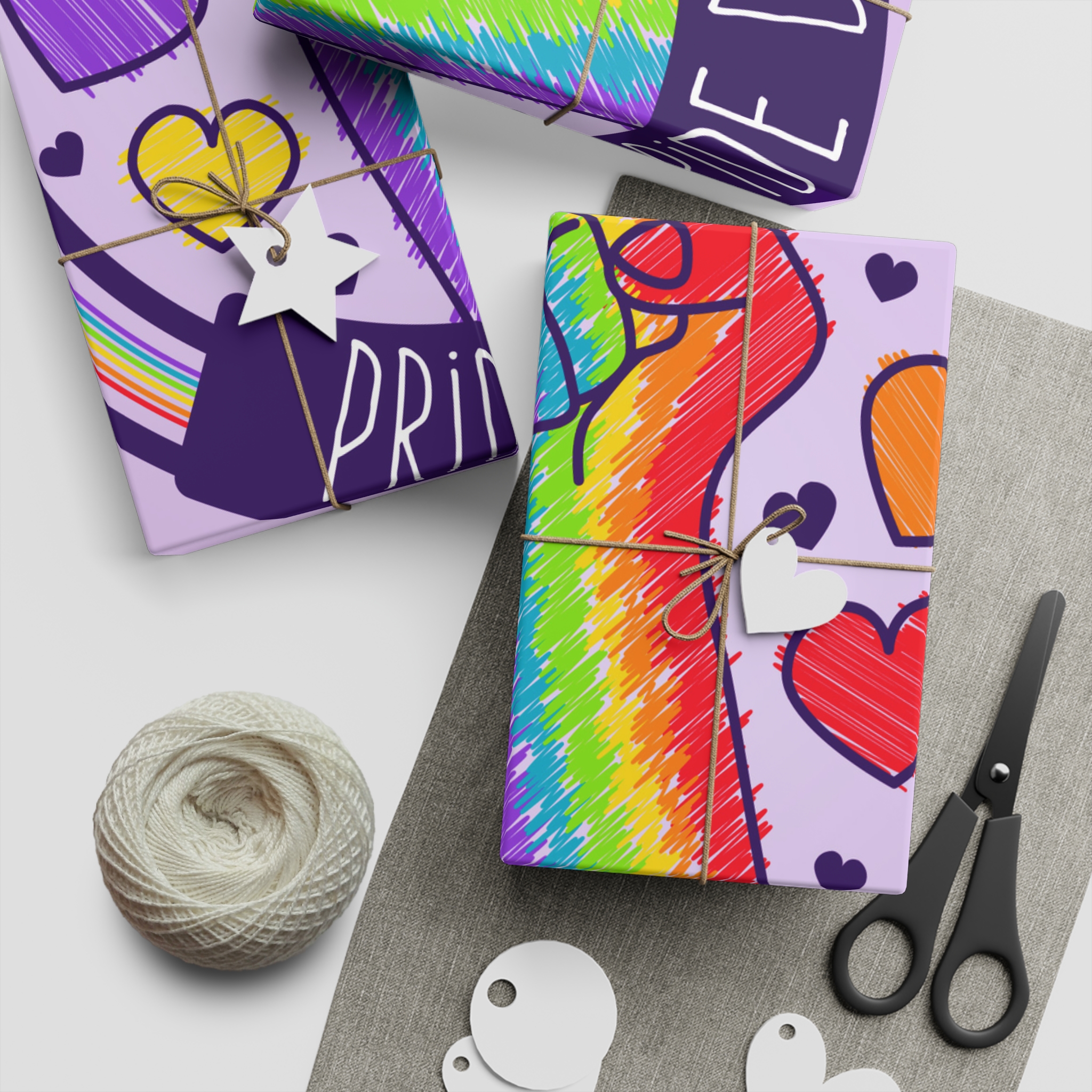 Pride Day Event Concept Gift Wrapping Paper Sheets 1pc - Image 5