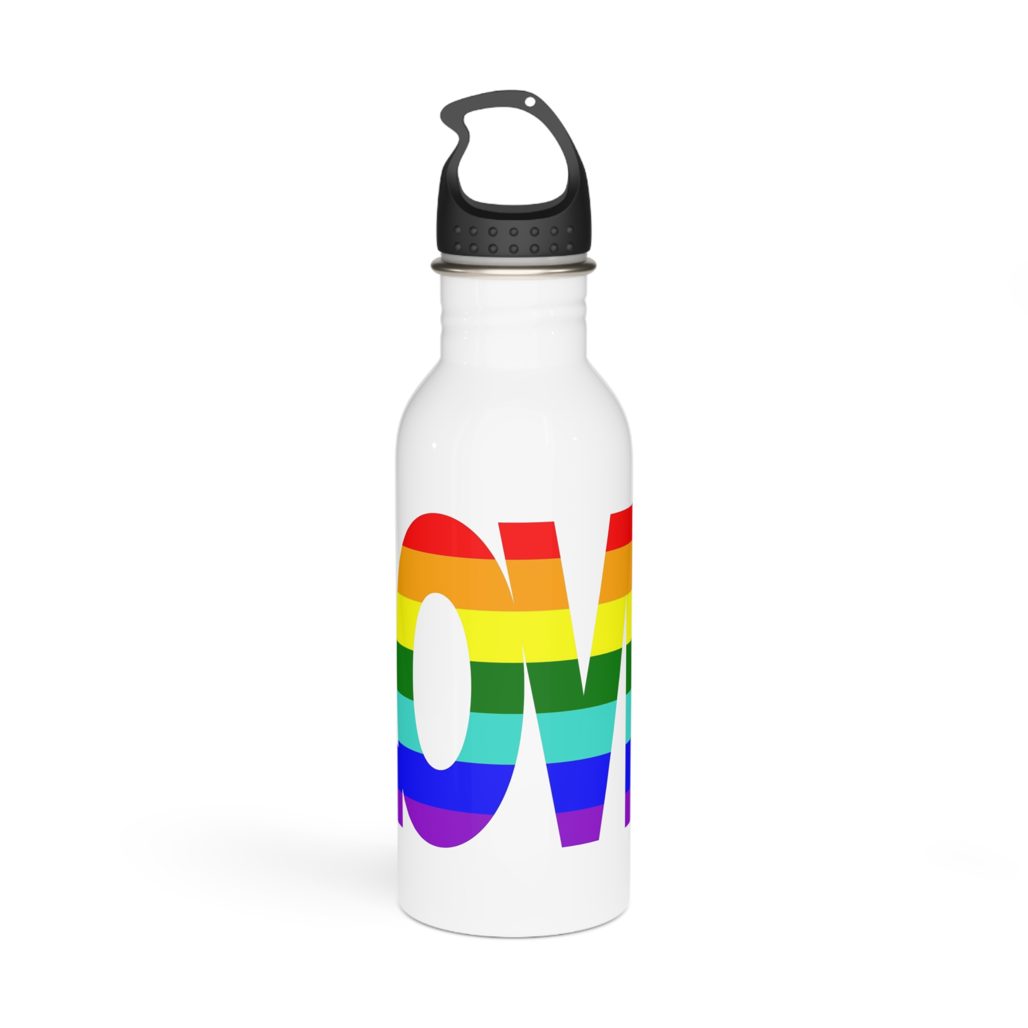 Lgbt Pride Flag Rainbow Flag Background Multicolored Peace Flag Movement Original Colors Symbol Stainless Steel Water Bottle