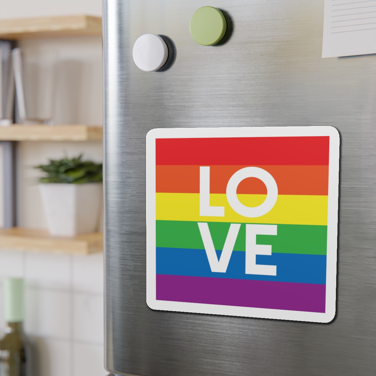 Love Lgbt Squere White Die Cut Magnets - Image 15