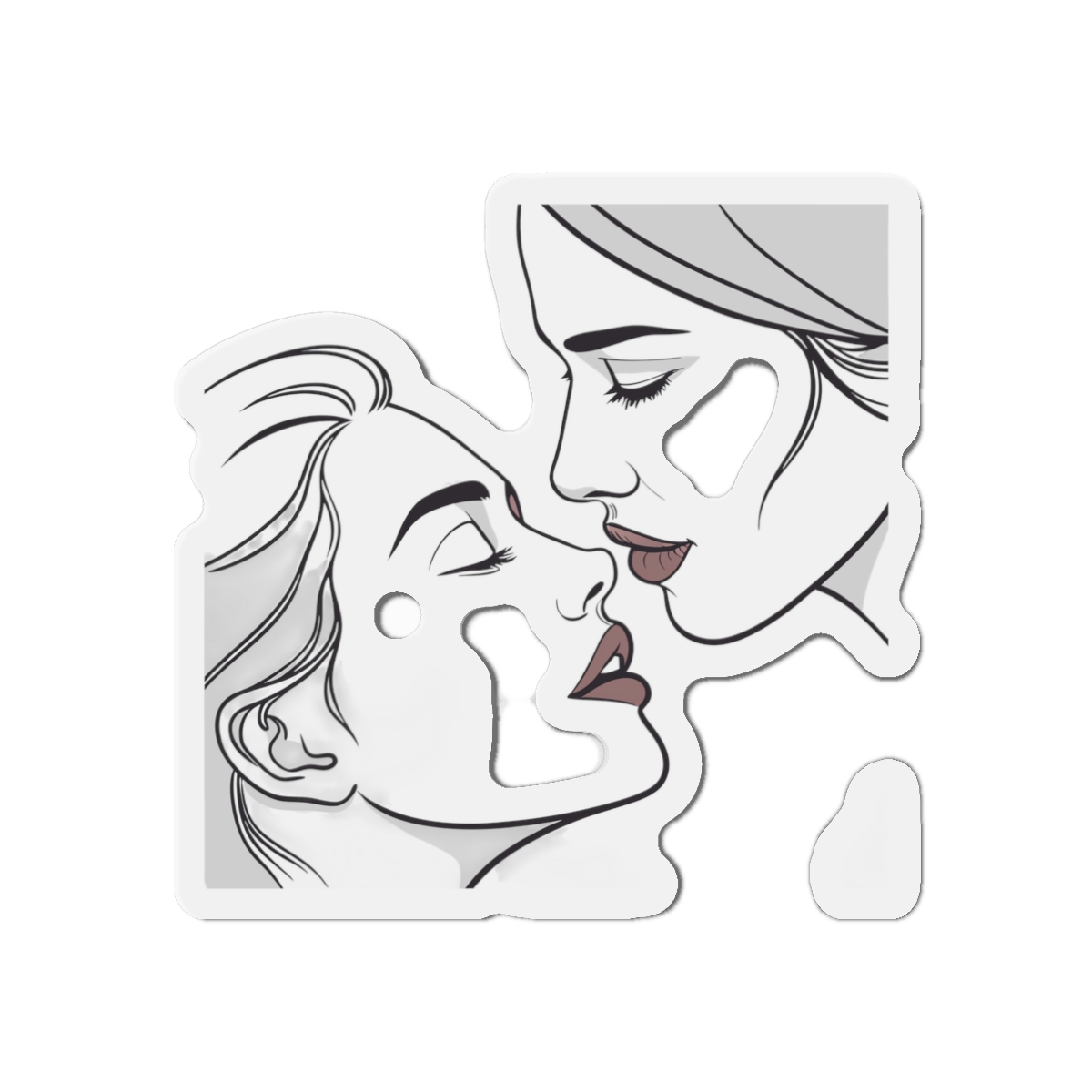 Perfect Lip Set Open Close Smooches Die Cut Magnets - Image 4