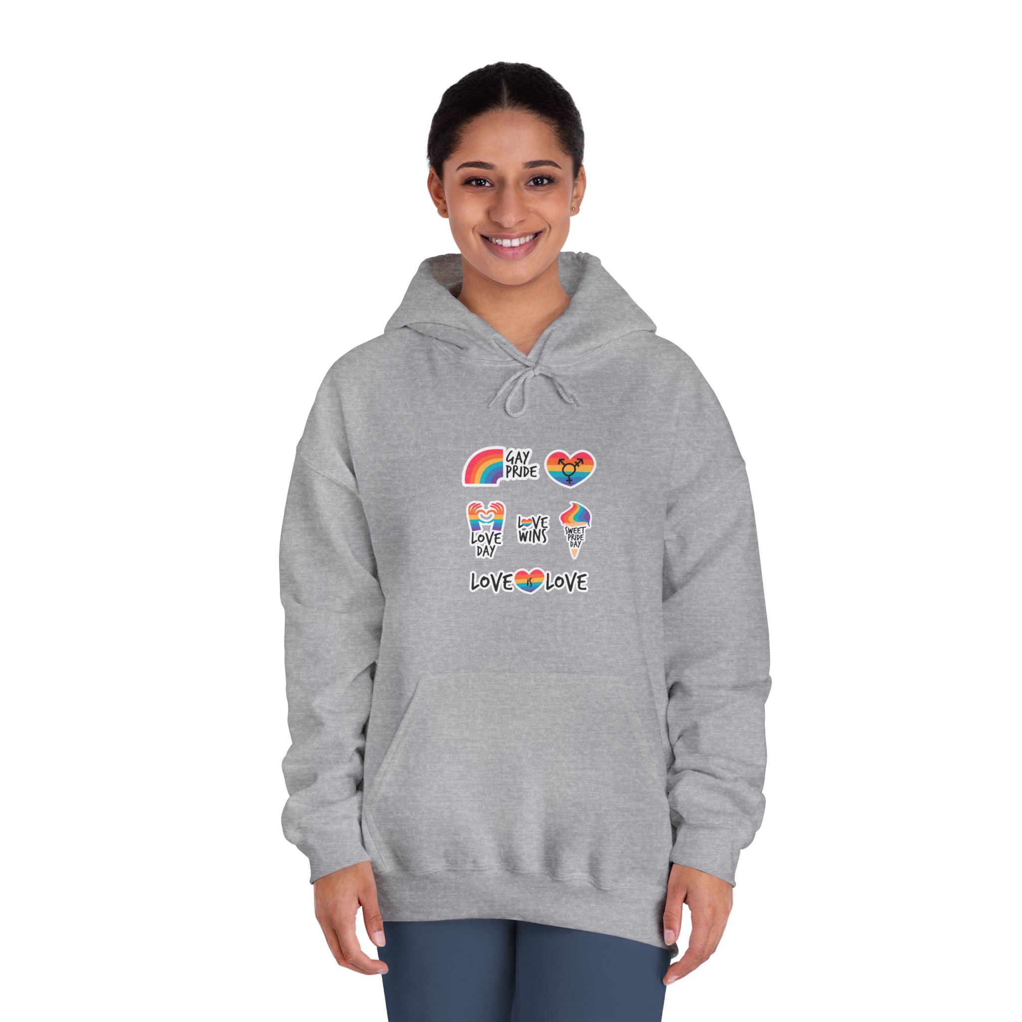 Pride Day Label Pack Theme Unisex Dryblend Hooded Sweatshirt - Image 16