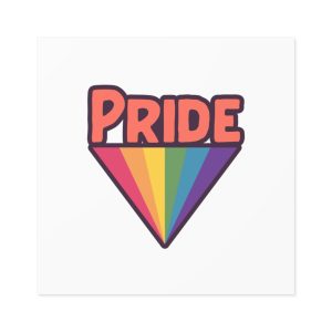 Pride With Rainbow Laminate Stickers Square