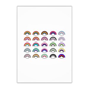Set Colorful Lgbtq Pride Flag Rainbows Gender Equality Sexual Identity Pride Flags Collection Lgbtqia Community Pride Month Gift Wrapping Paper Sheets 1pc