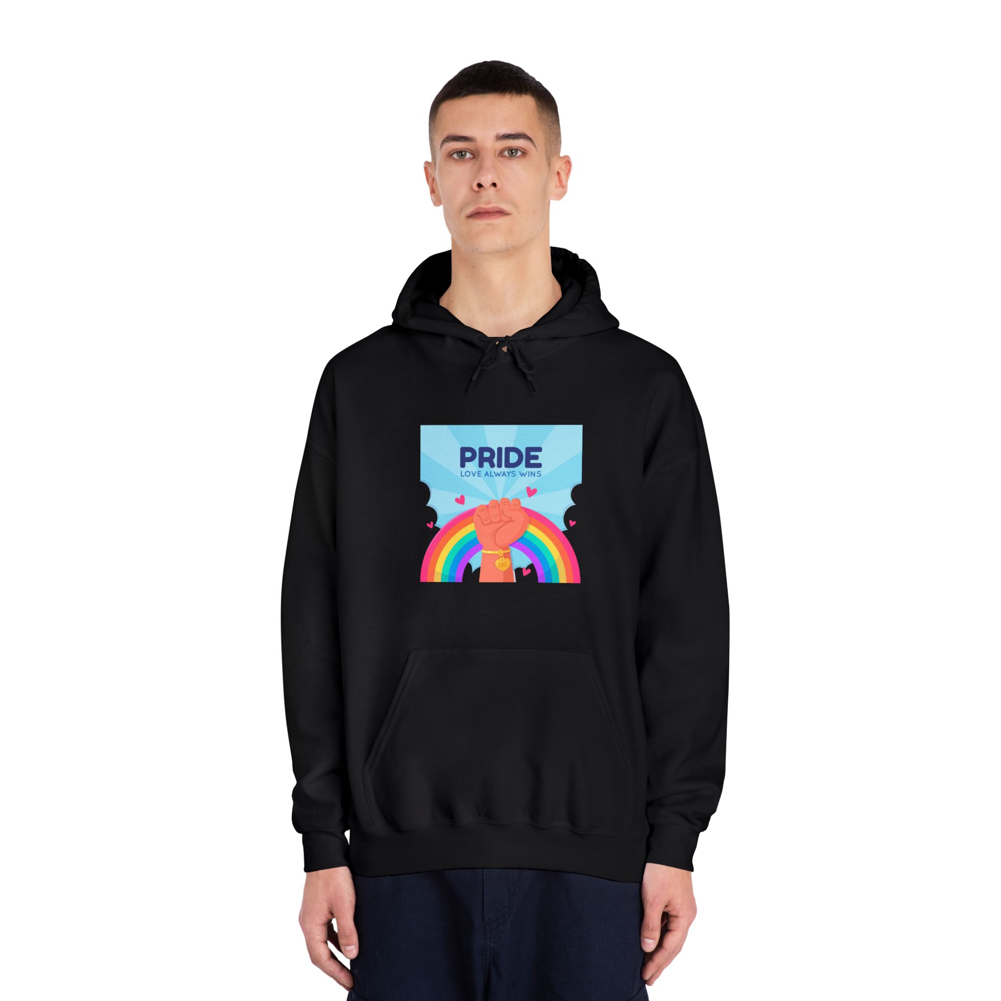 Pride Day Concept Unisex Dryblend Hooded Sweatshirt - Image 11