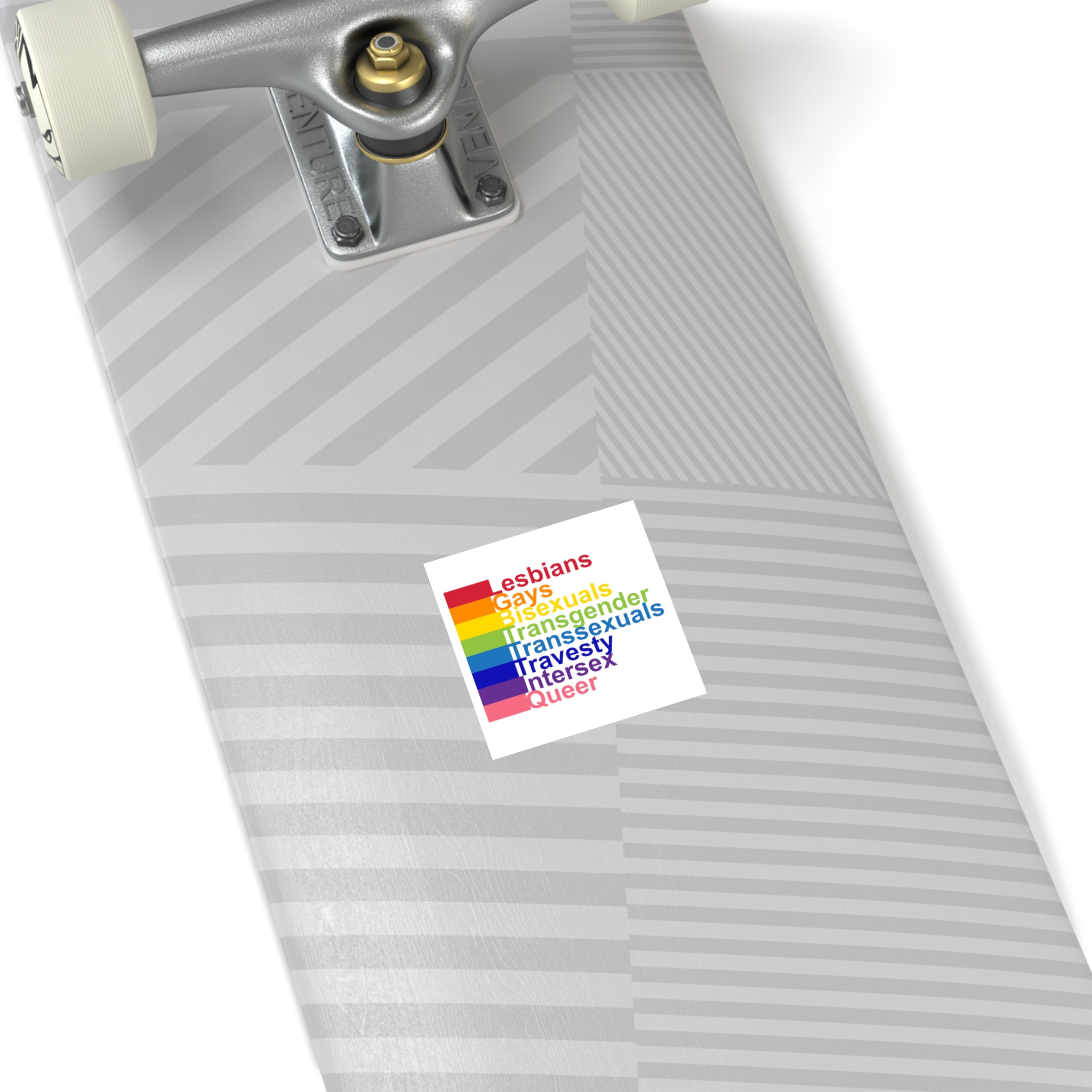 Lgbt Concept Motivating Phrase Colors Rainbow Decoding Abbreviations Lgbt Lesbian Gay Bisexual Transgender Transsexual Travesty Intersex Queer Laminate Stickers Square - Image 4