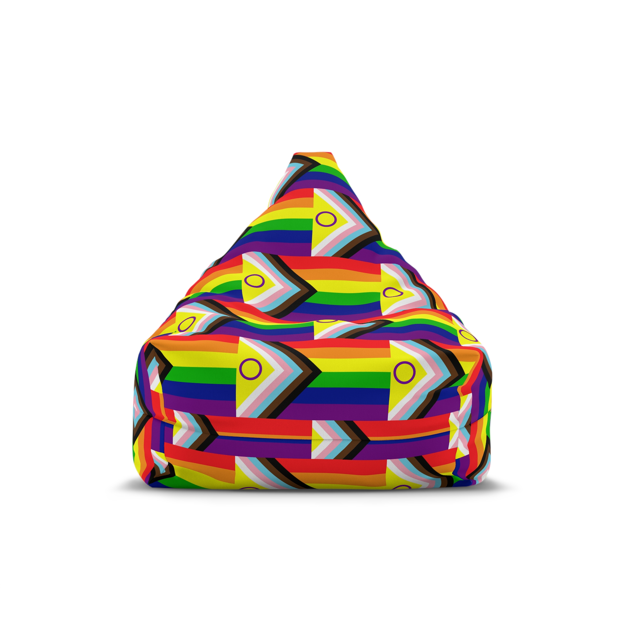 Lgbtq Pride Flag New Lgbtq Pride Flag Vector Updated Intersex Inclusive Progress Pride Flag Bean Bag Chair Cover