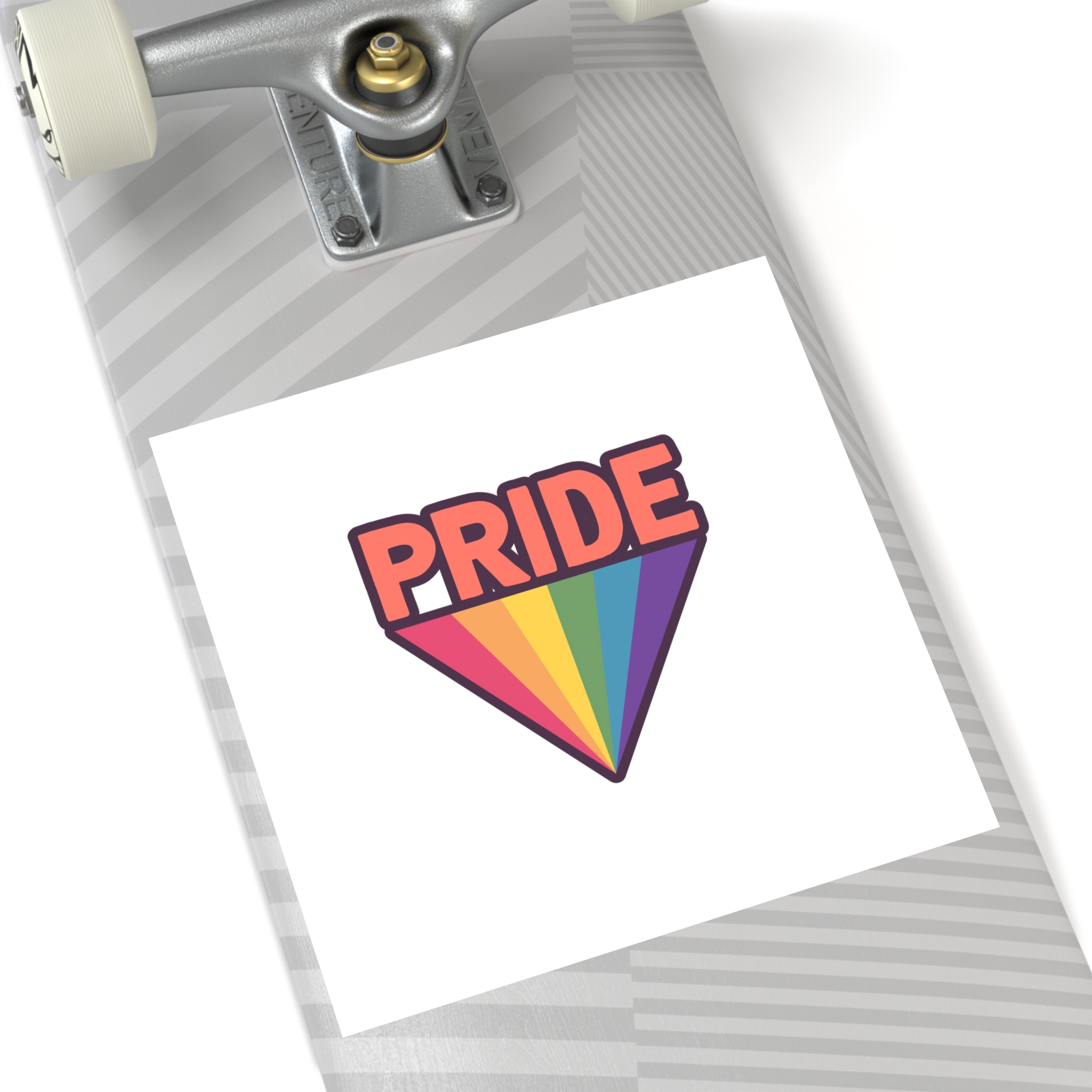 Pride Text With Rainbow Flag Badge Lgbt Symbol Gay Lesbian Bisexual Trans Queer Love Symbol Laminate Stickers Square - Image 60