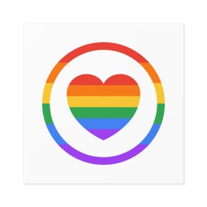 Lgbt Pride Month June Lesbian Gay Bisexual Transgender Lgbtq Flag Rainbow Vector (1) Laminate Stickers Square