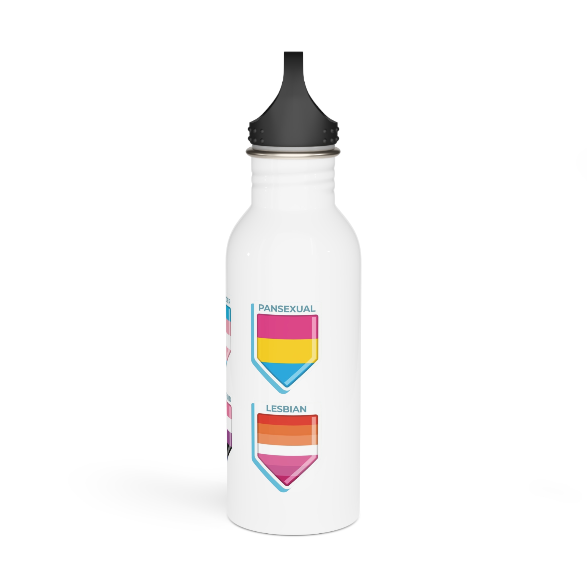 Flat Pride Month Lgbt Flags Collection Stainless Steel Water Bottle - Image 4