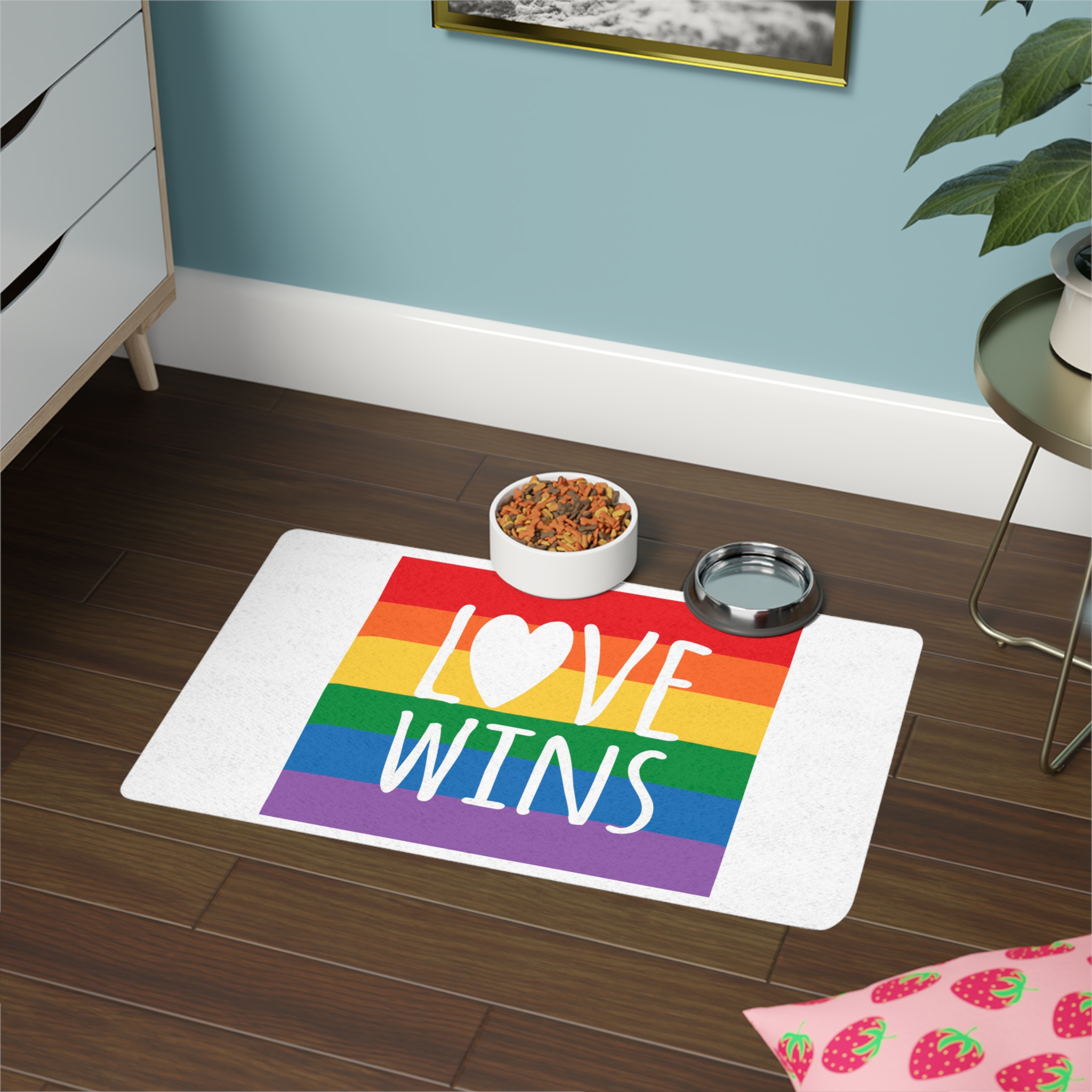 Lovewins Heart Hd 2 Pet Food Mat 12x18 - Image 4