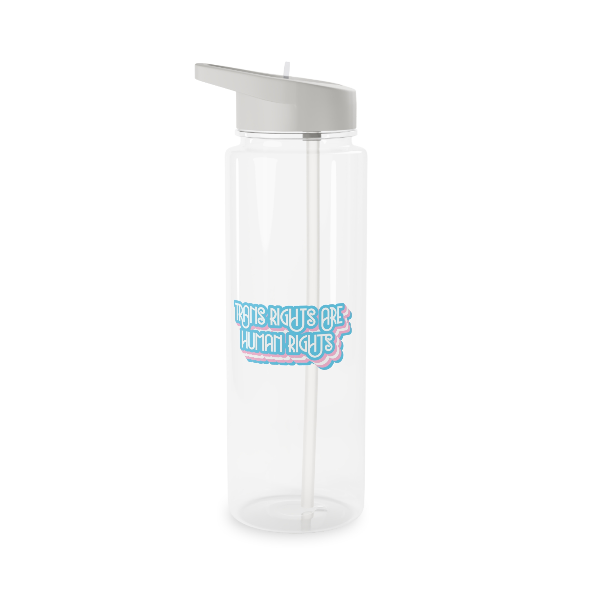 Pride Day Lettering With Human Rights Tritan Water Bottle - Image 5