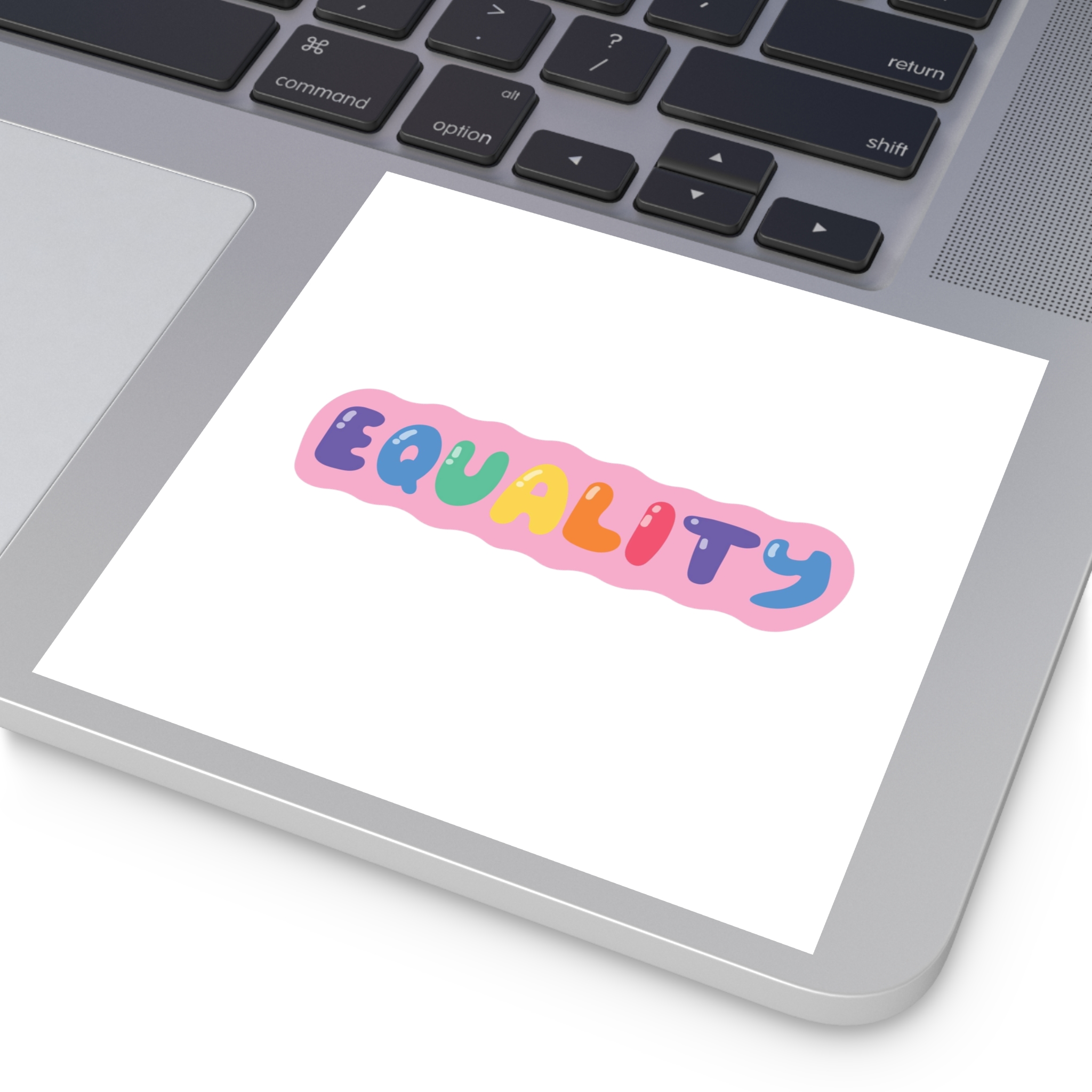 Lgbt Sticker Pack White Background Lgbtq Set Symbol Lgbt Pride Community Rainbow Elements Vector Hand Draw Illustration Hand Drawn Lettering(1) Laminate Stickers Square - Image 43