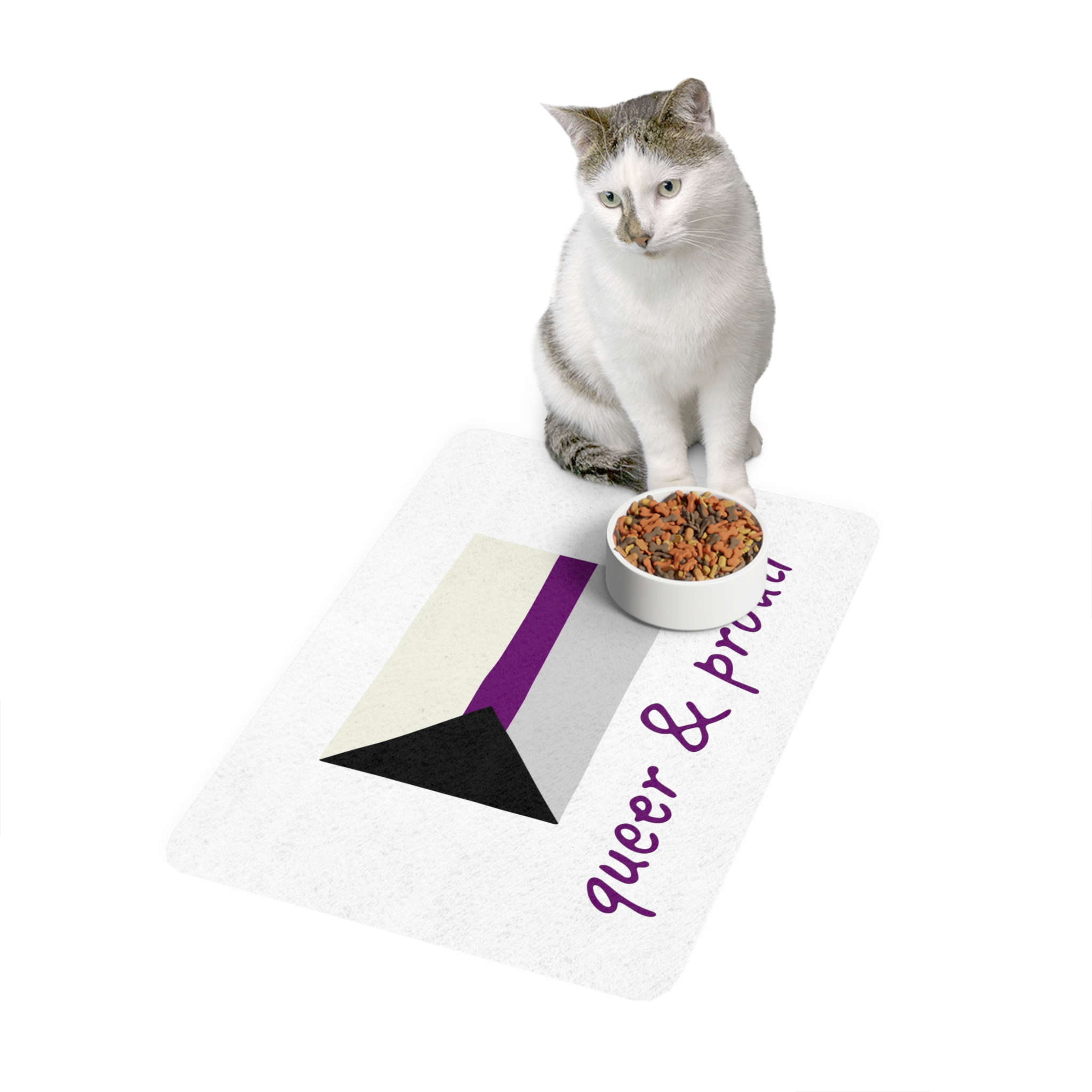 Colorful Demisexual Pride Flag Happy Pride Day Lgbtq Community Pride Month Vector Hand Drawn Doodle Posters Stickers Logo Cards Pet Food Mat 12x18 - Image 3