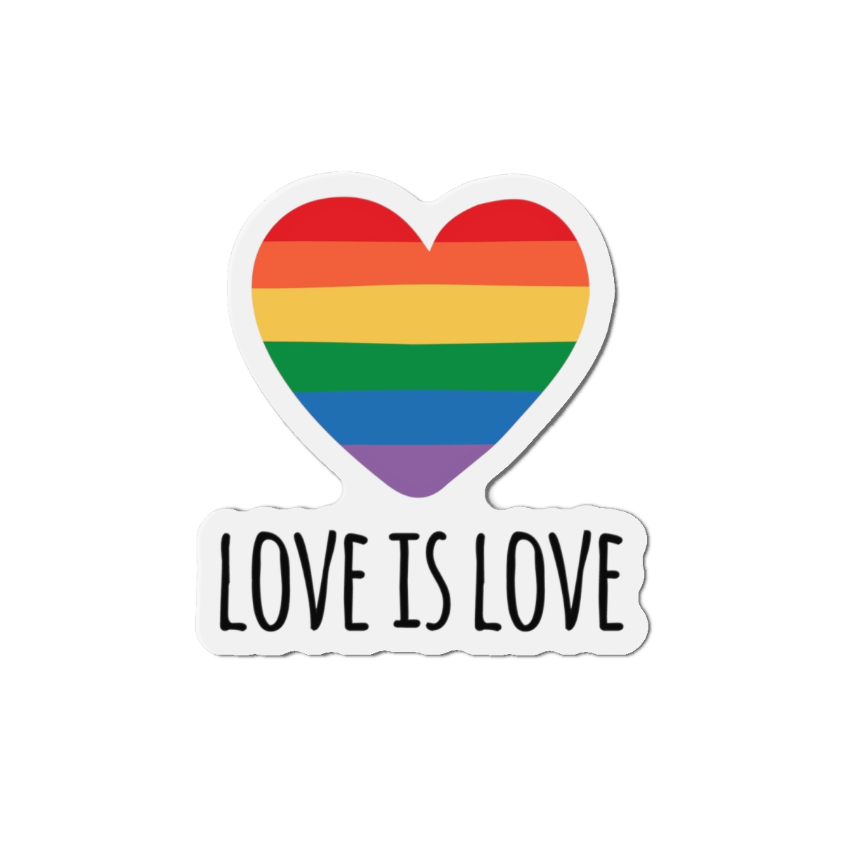 Vector Sketch Lgbt Rainbow Love Is Love Lettering (1) Die Cut Magnets - Image 7