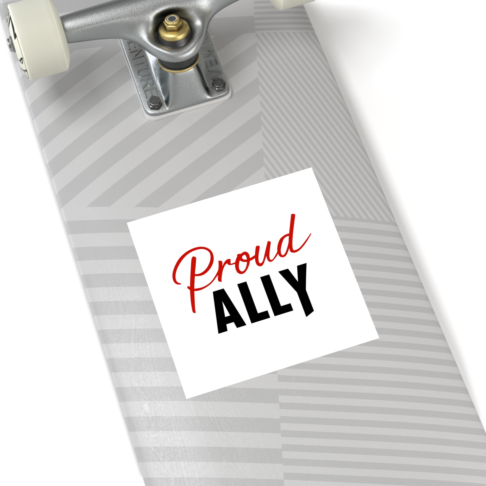 Proud Ally T Shirt Design Isolated White Background Laminate Stickers Square - Image 44