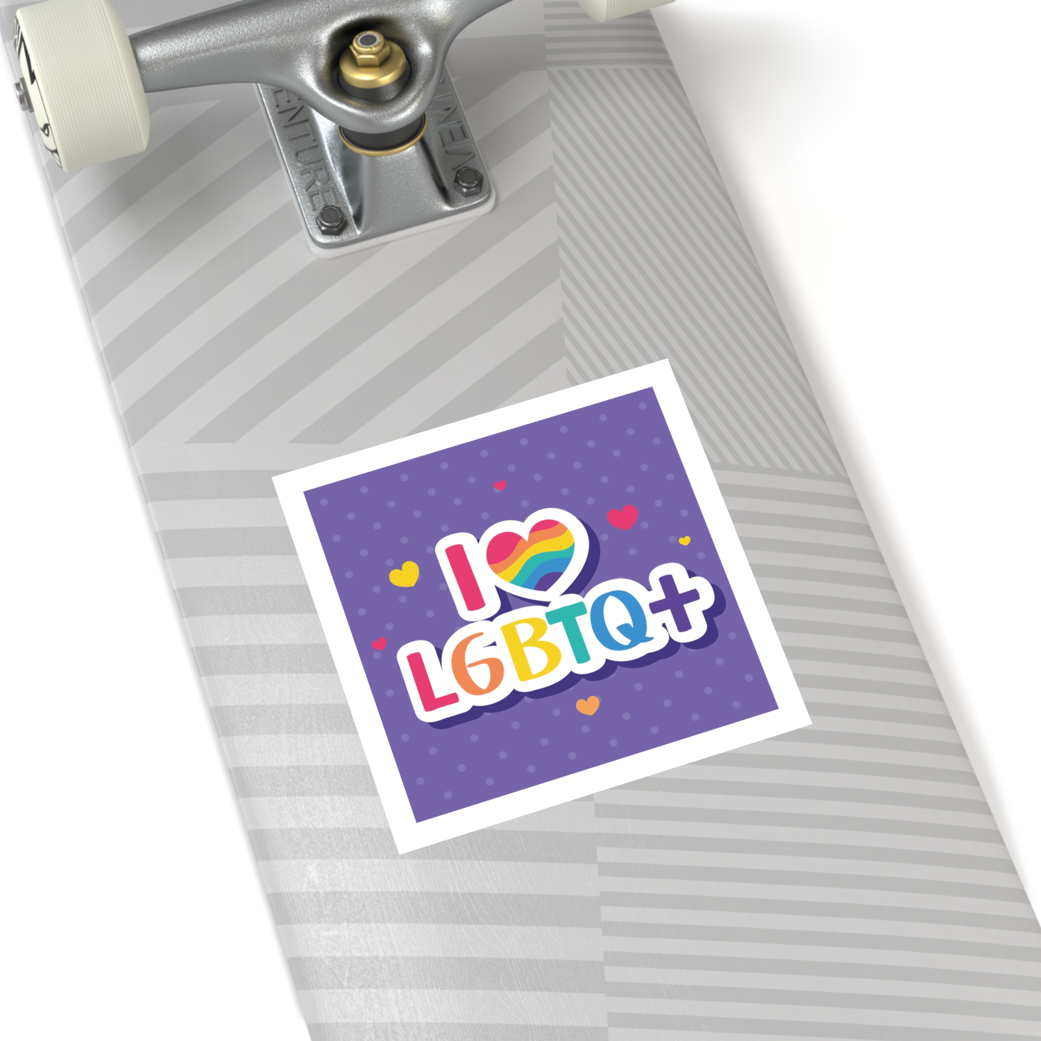 I Love Lgtbi Lettering Laminate Stickers Square - Image 36