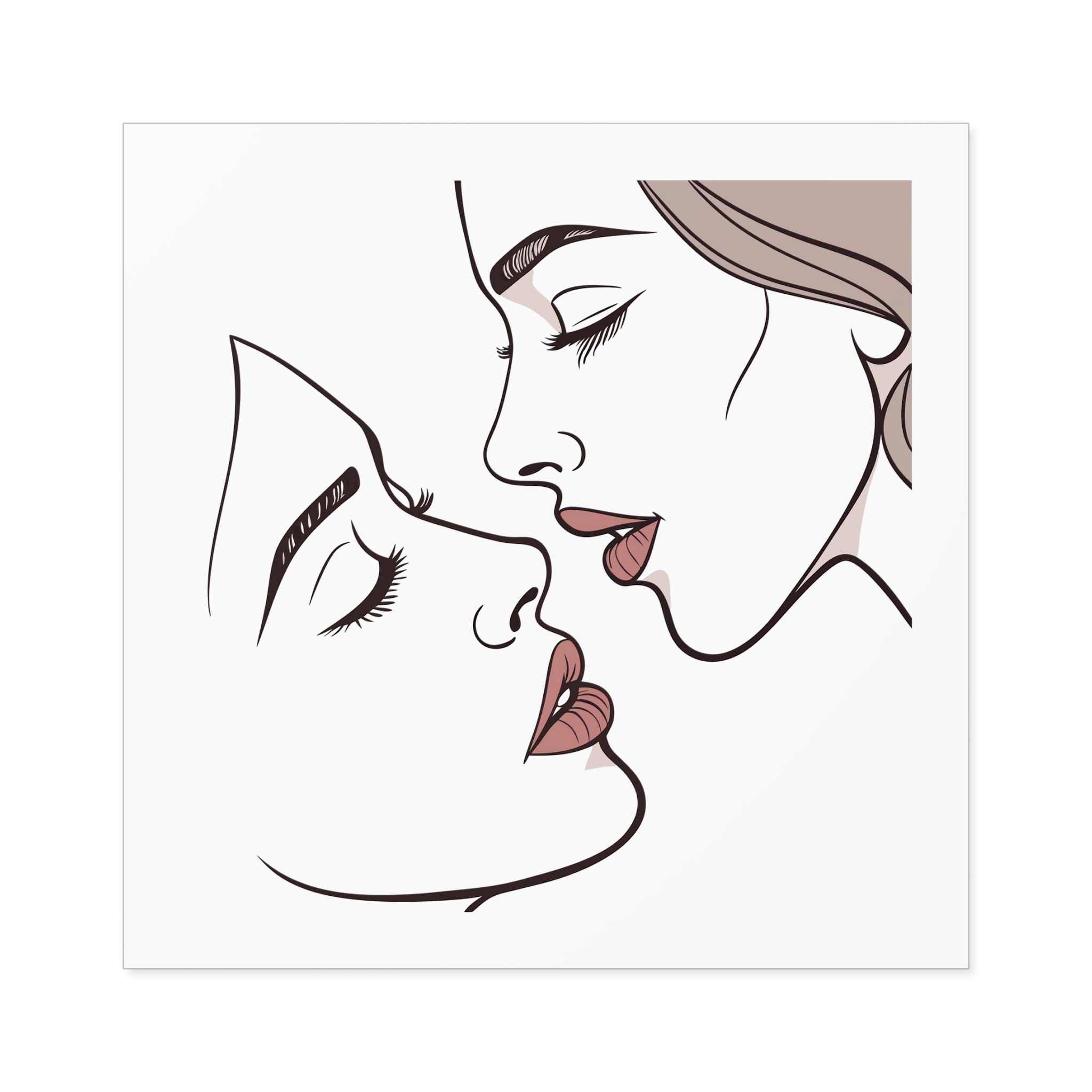 Perfect Lip Set Open Close Smooches (1) Laminate Stickers Square - Image 57