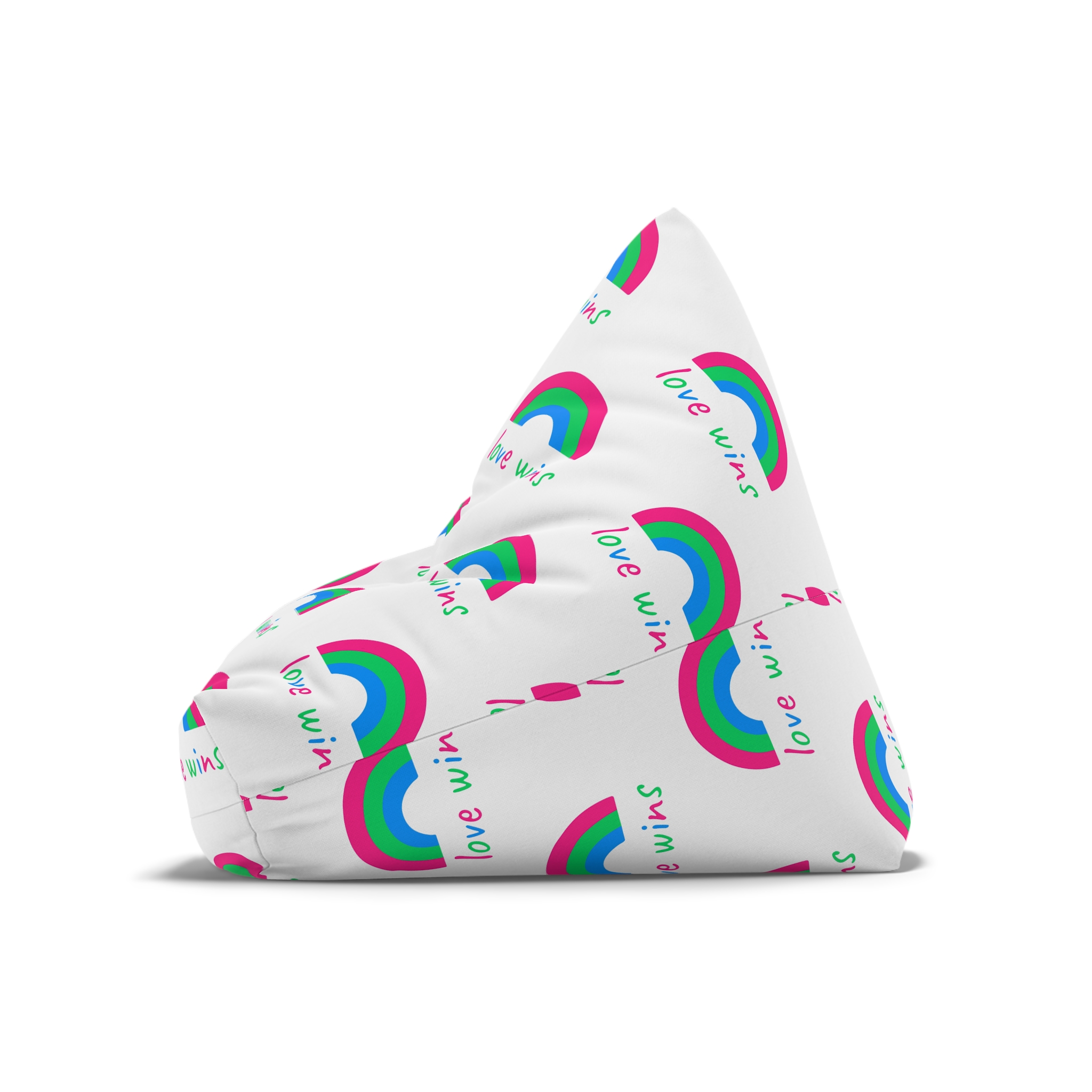 Colorful Rainbow Shape Polysexual Pride Flag Happy Pride Day Lgbtqia Community Pride Month Vector Hand Drawn Doodle Posters Stickers Logo Cards Bean Bag Chair Cover - Image 8