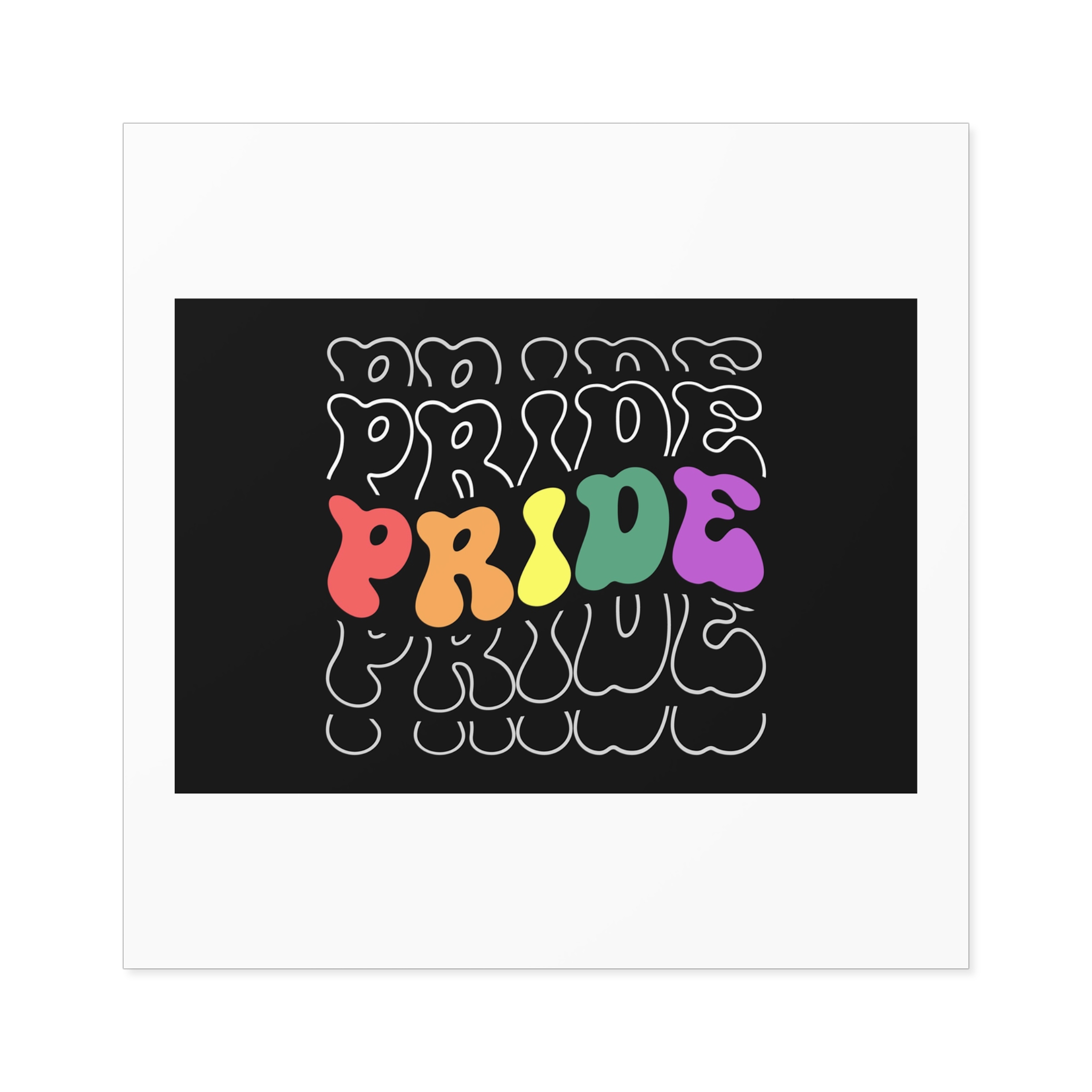 Pride Lgbt Gay Retro Tshirt Design(1) Laminate Stickers Square - Image 73