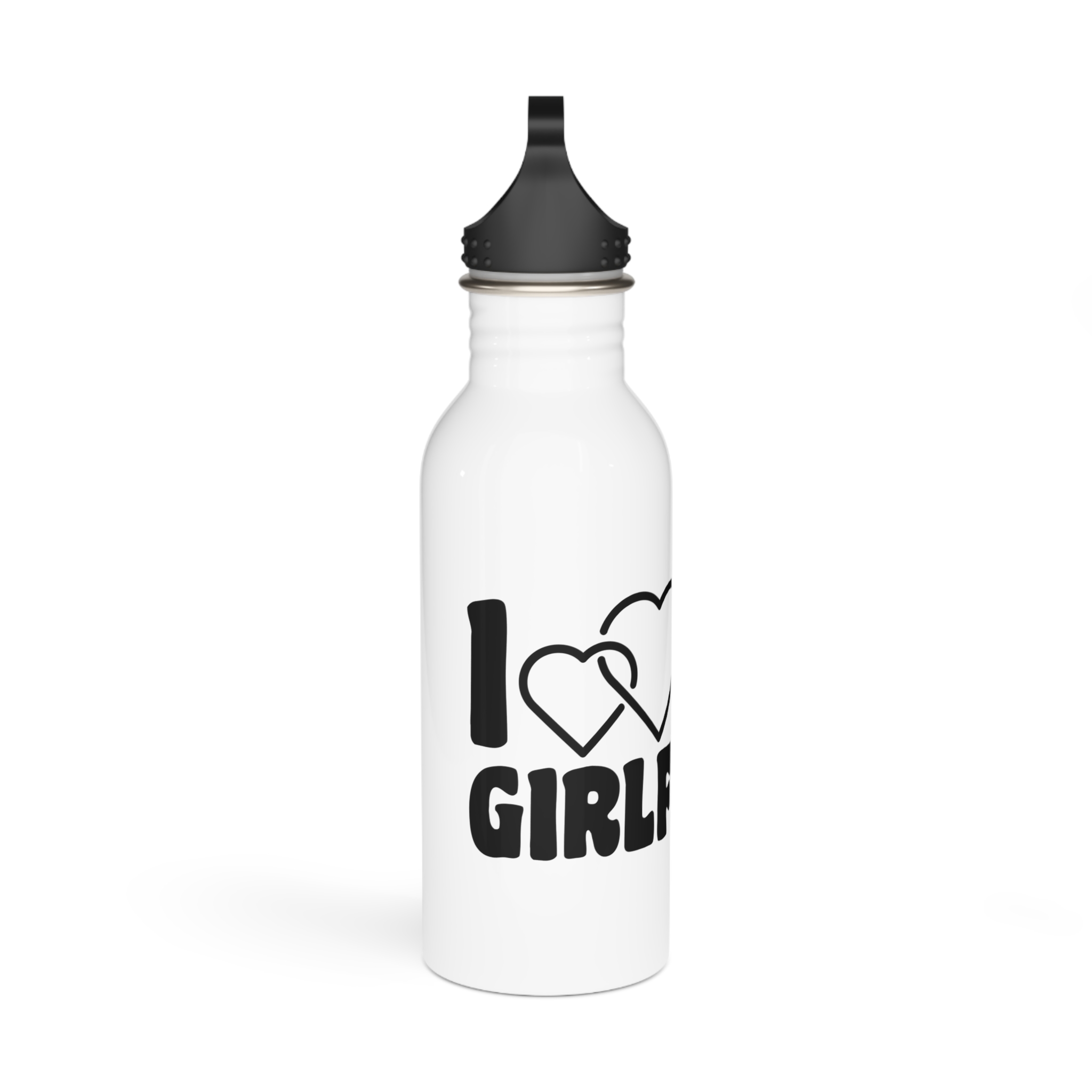 I Love My Girlfriend Iheart My Girlfriend Stainless Steel Water Bottle - Image 2
