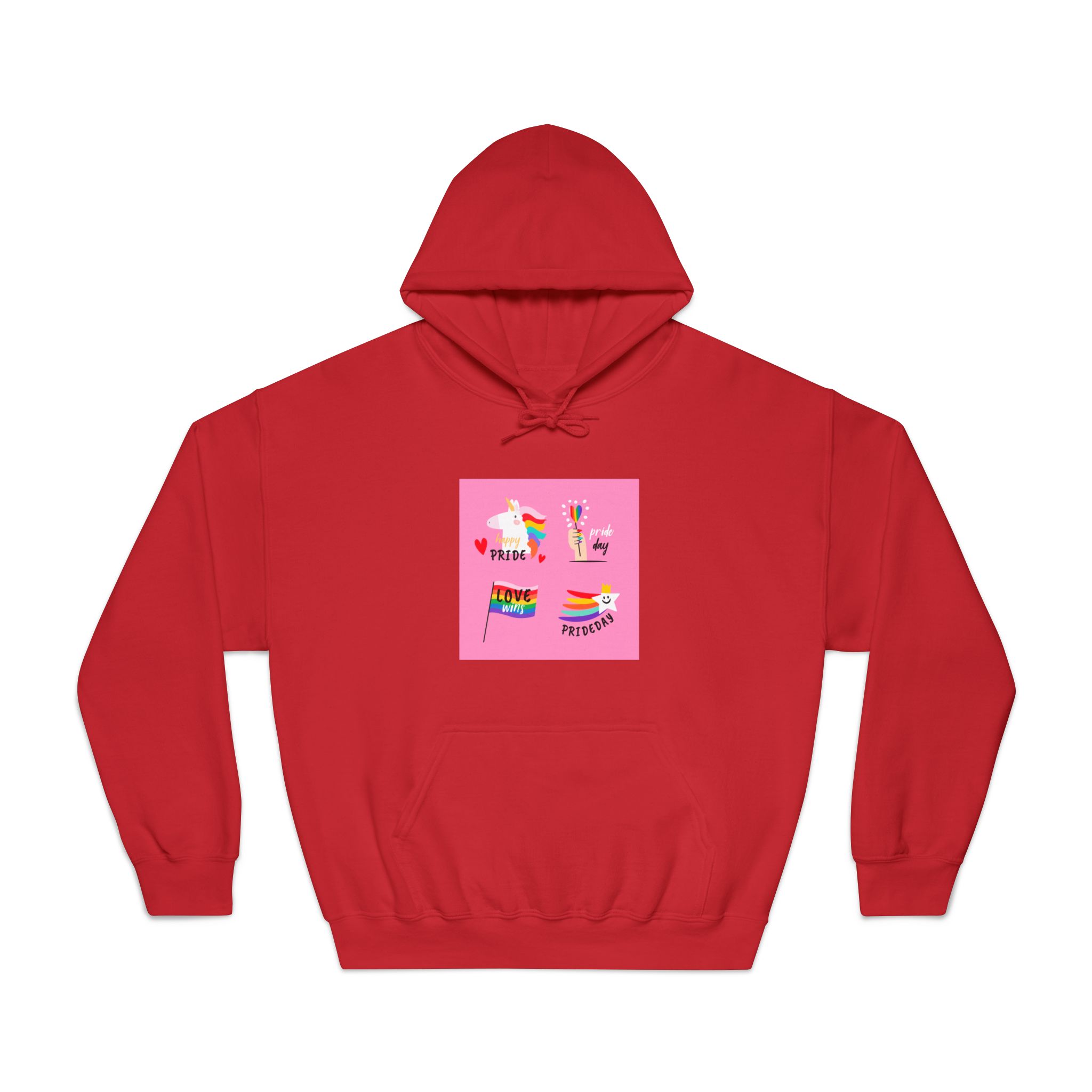 Pride Day Label Collection Theme Unisex Dryblend Hooded Sweatshirt - Image 33