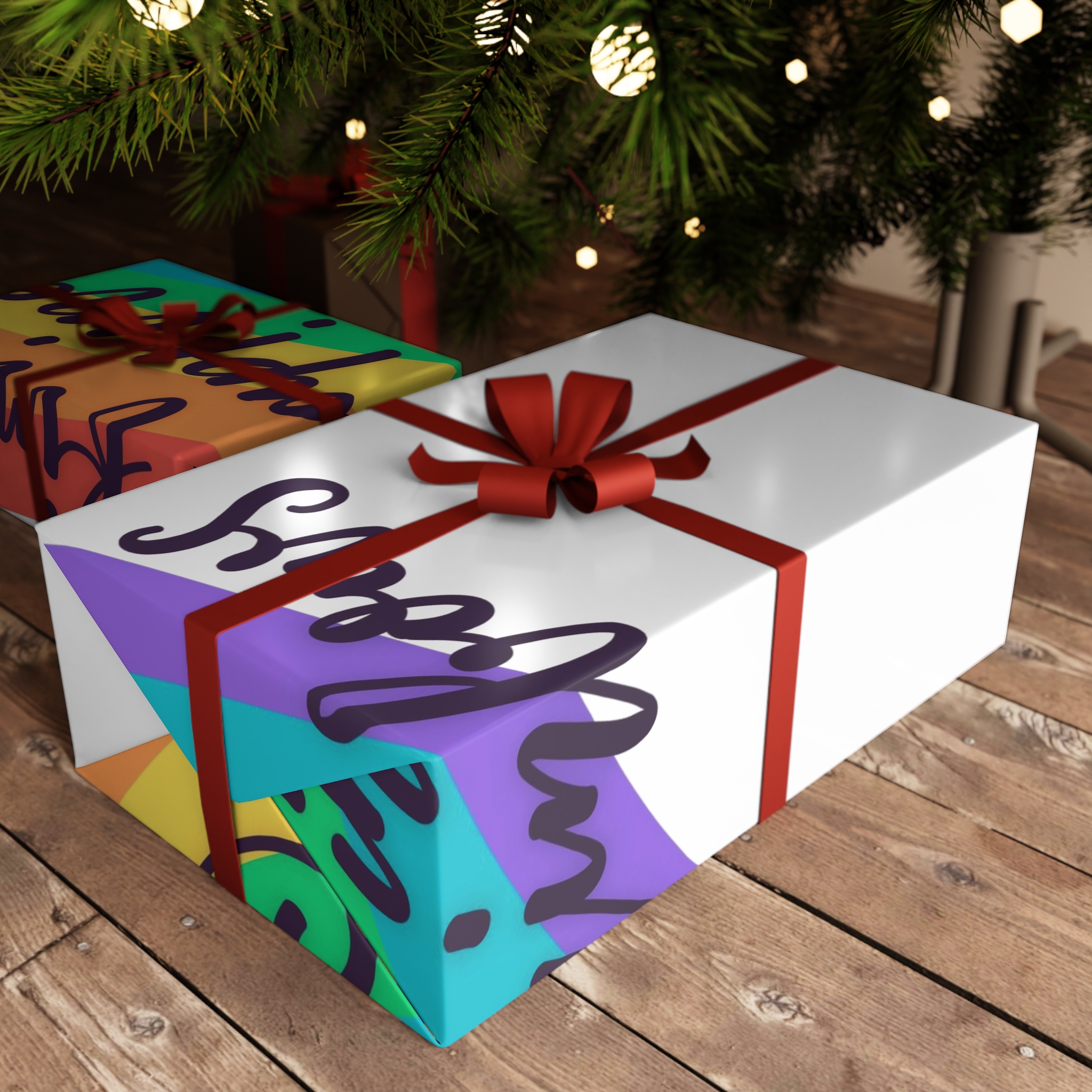Pride Day Lettering With Rainbow Colors Gift Wrapping Paper Sheets 1pc - Image 3