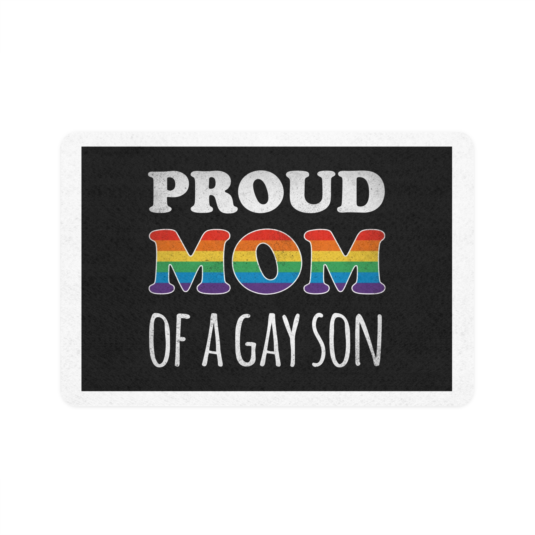 Mother Day Pride Rainbow Typography Vector Premium T Shirt(4) Pet Food Mat 12x18