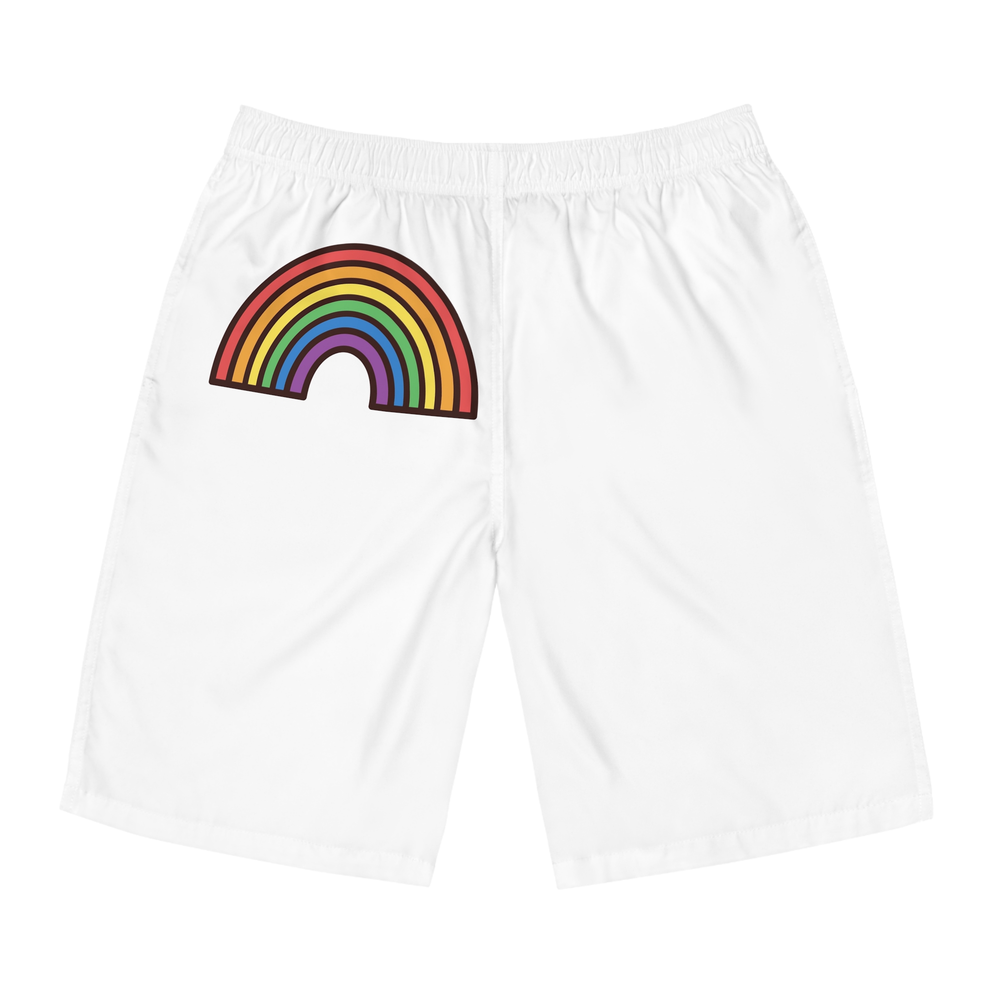 Rainbow Icon Colorful Arch Symbolizing Hope Pride Mens Board Shorts Aop
