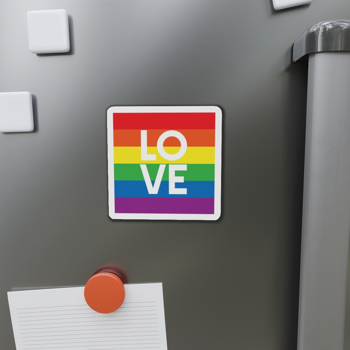 Love Lgbt Squere White Die Cut Magnets - Image 8
