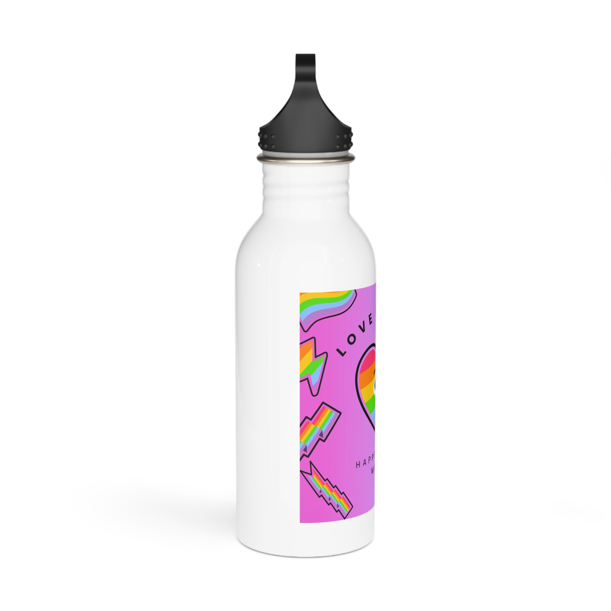 Free Vector Colorful Pride Month Stainless Steel Water Bottle - Image 2