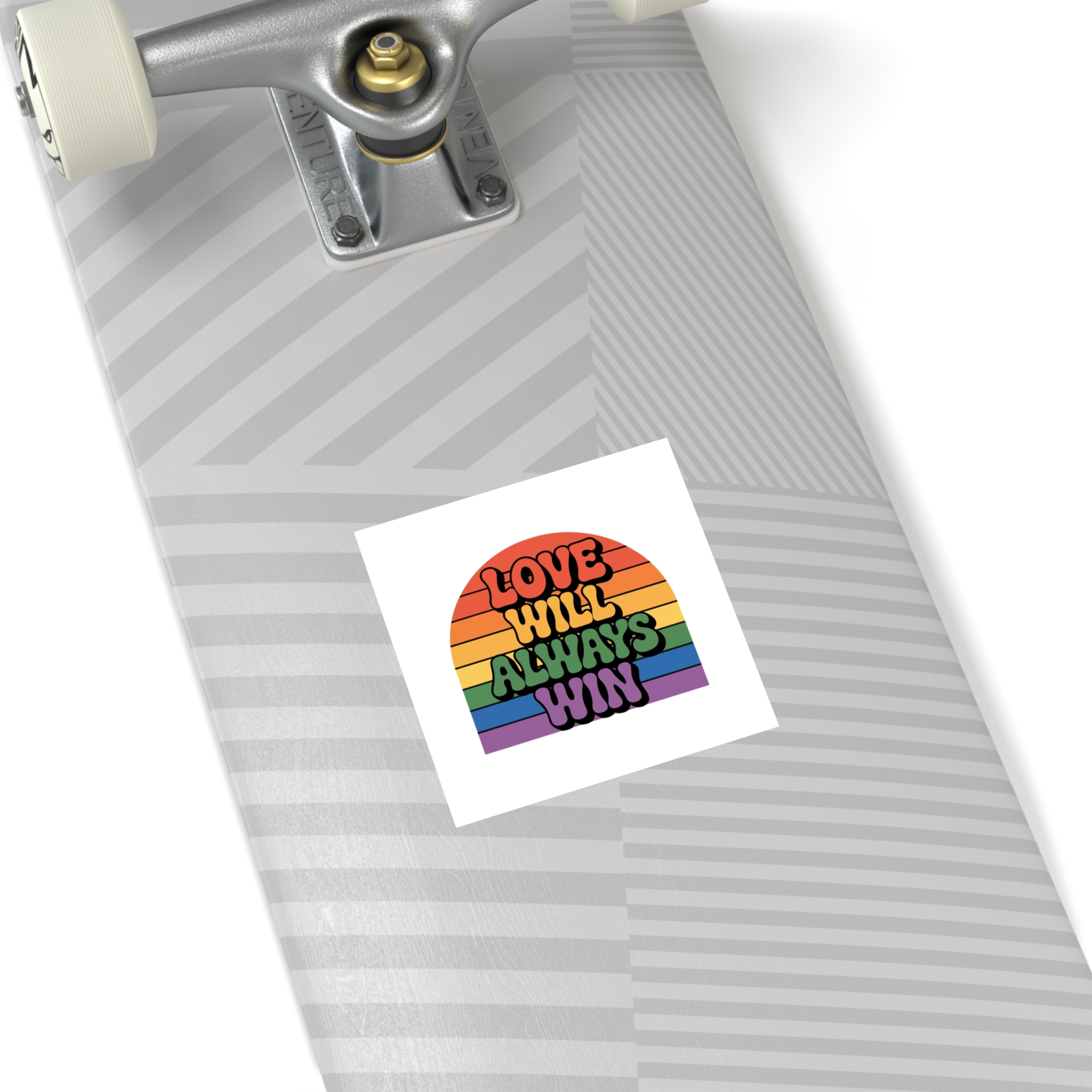 Love Will Always Win Pride Celebration Laminate Stickers Square - Image 72