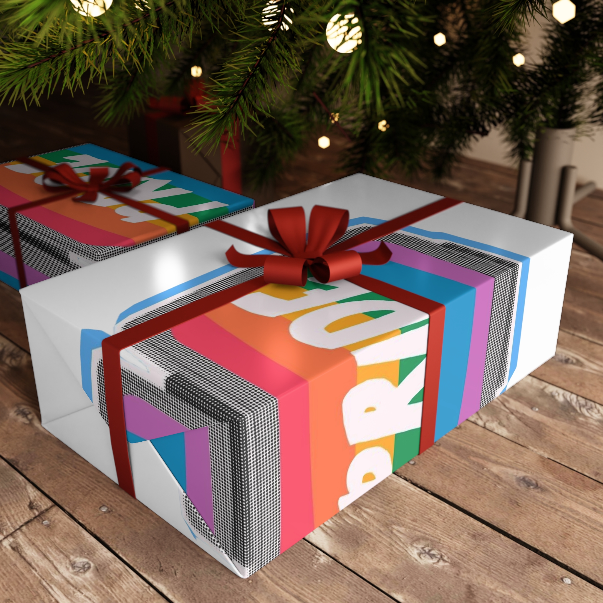 Retro Halftone Tvs With Rainbow Screens Bold Text Perfect Pride Month Activism Designs Gift Wrapping Paper Sheets 1pc - Image 3