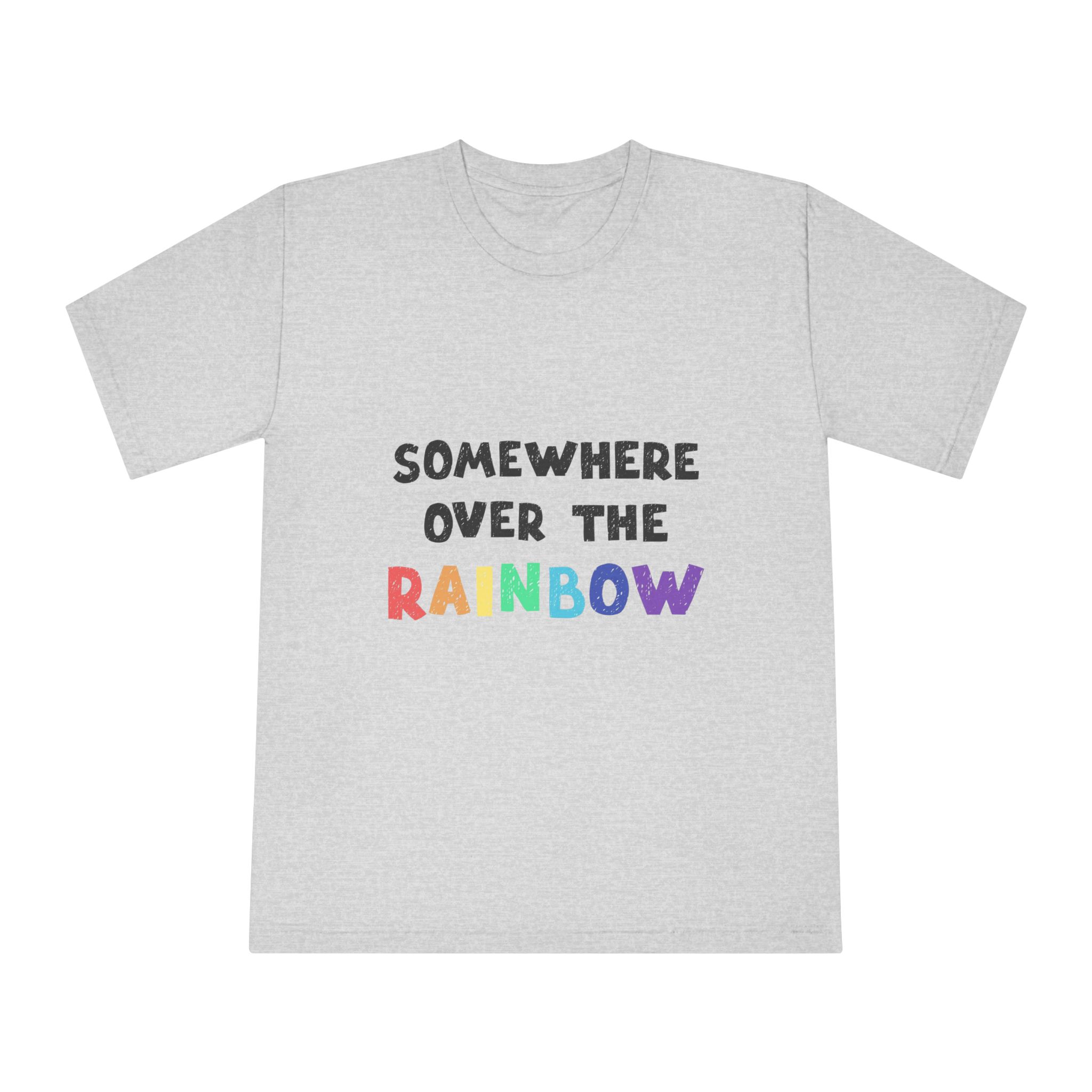 Vector Illustration With Hand Drawn Lettering Rainbow - Unisex Classic Crewneck T Shirt - Image 13