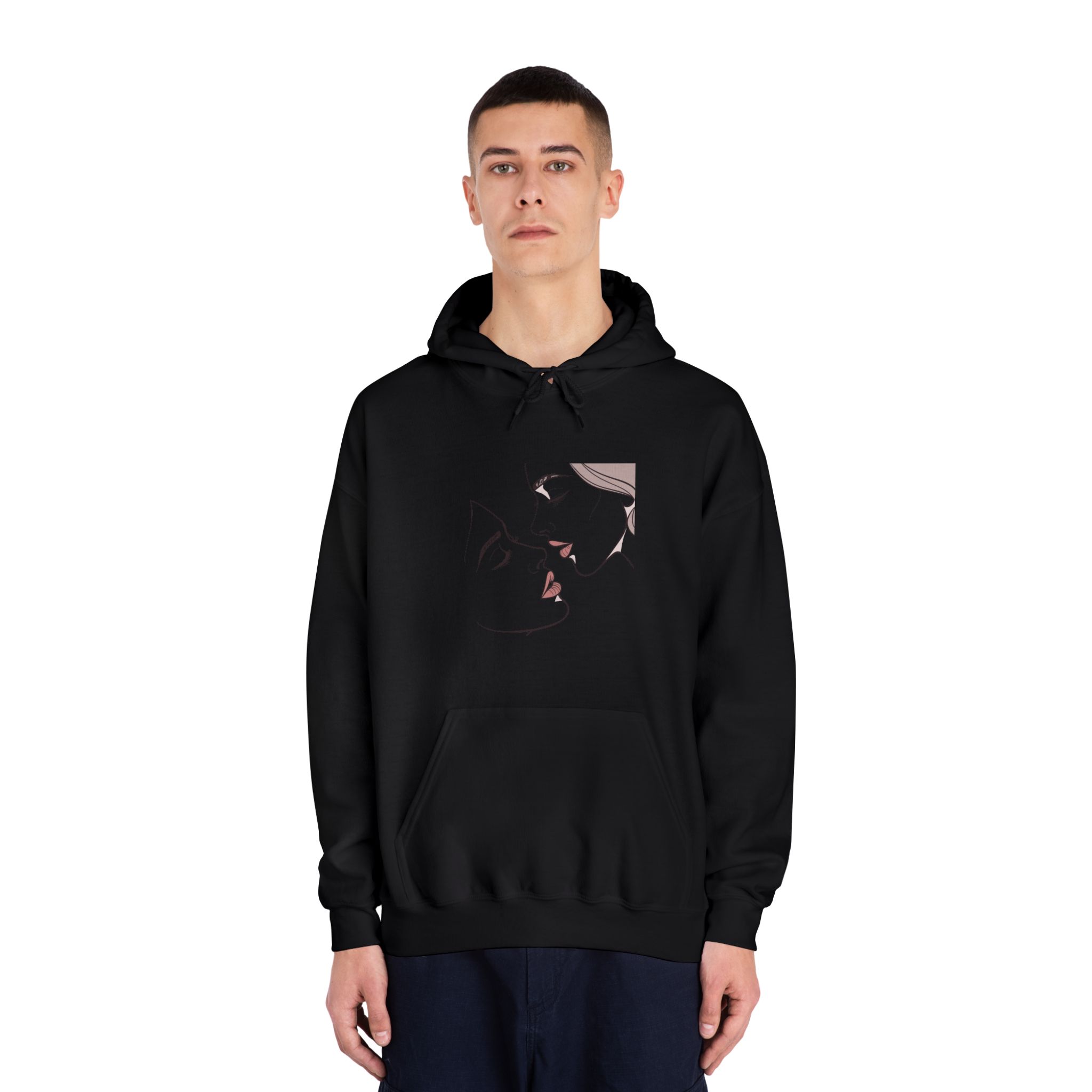 Perfect Lip Set Open Close Smooches (1) Unisex Dryblend Hooded Sweatshirt - Image 11