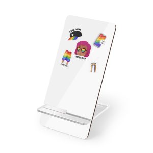 Flat Pride Day Badge Collection Mobile Display Stand For Smartphones