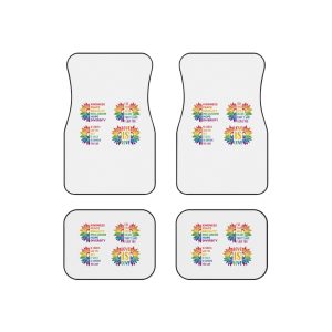 Sunflower Pride Gay Rainbow T Shirt Design Car Mats Set Of 4