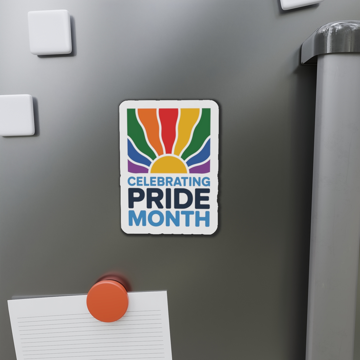 Celebrating Pride Month Colorful Graphic Design (1) Die Cut Magnets - Image 11