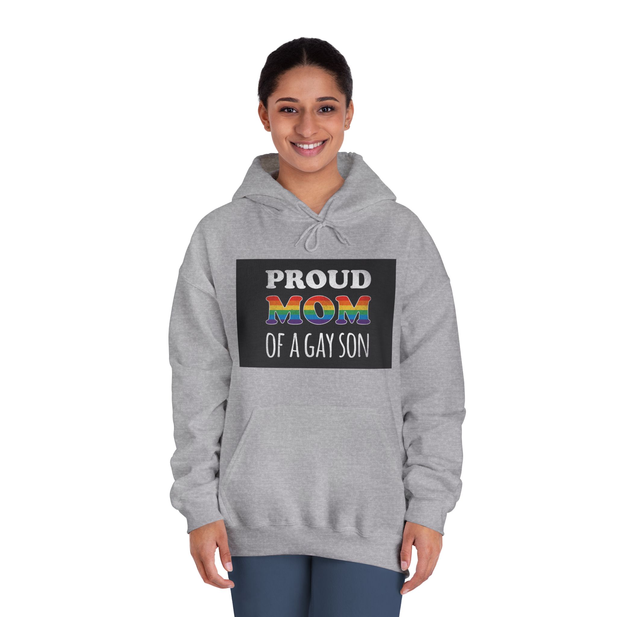Mother Day Pride Rainbow Typography Vector Premium T Shirt(4) Unisex Dryblend Hooded Sweatshirt - Image 16